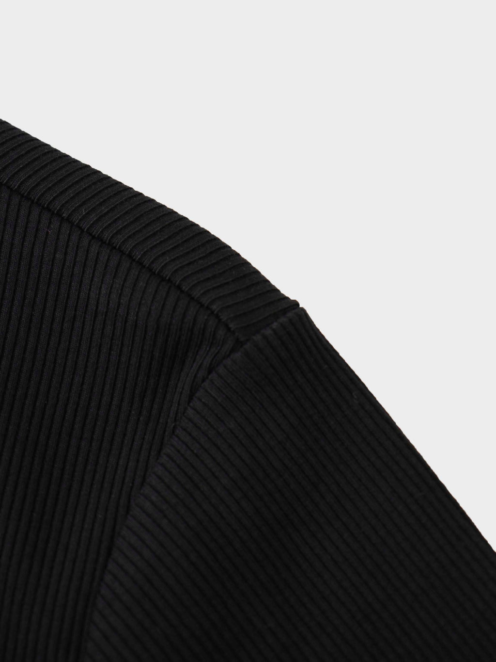 Ribbed Layering Dress-Black