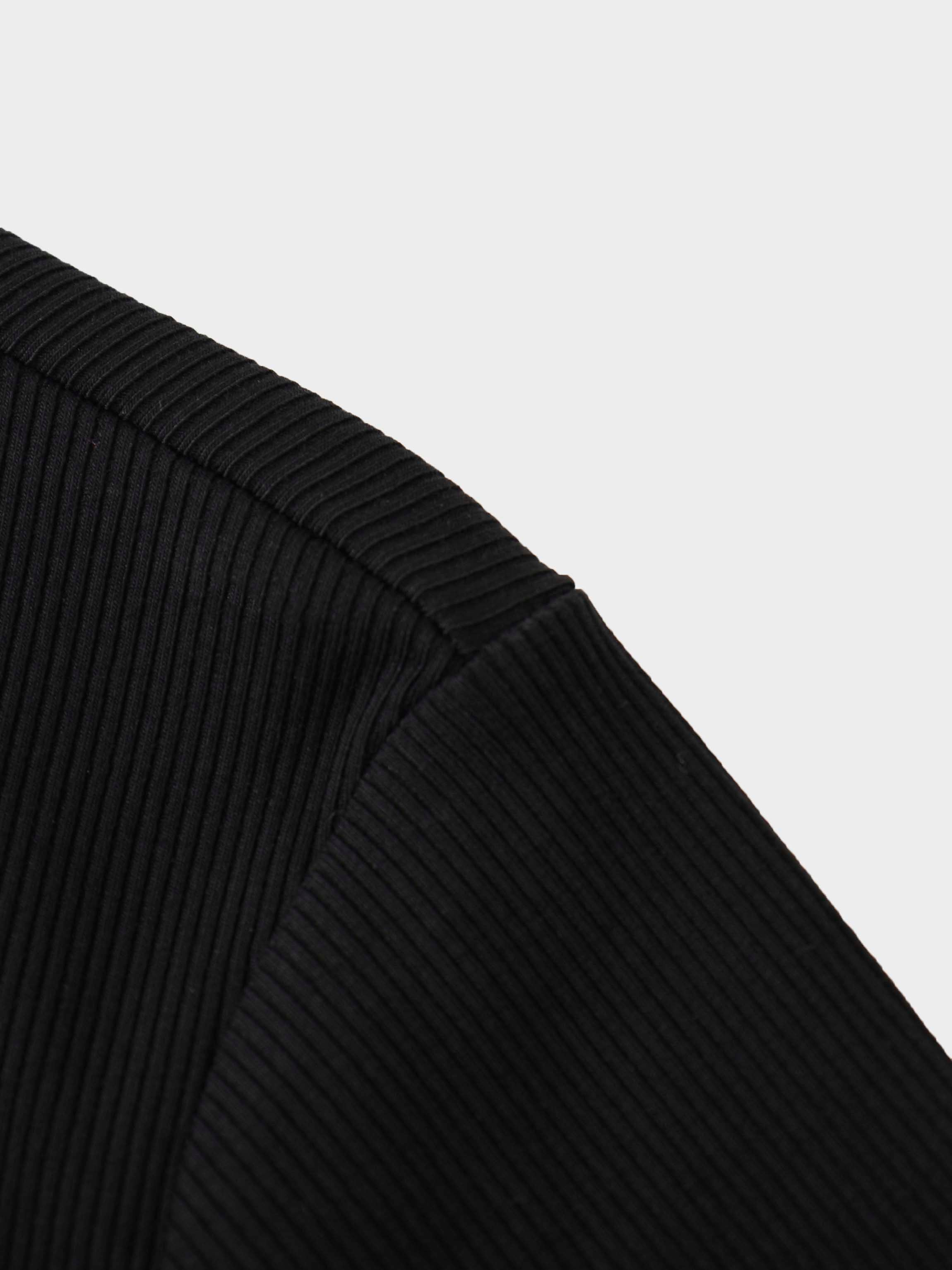 Ribbed Layering Dress-Black