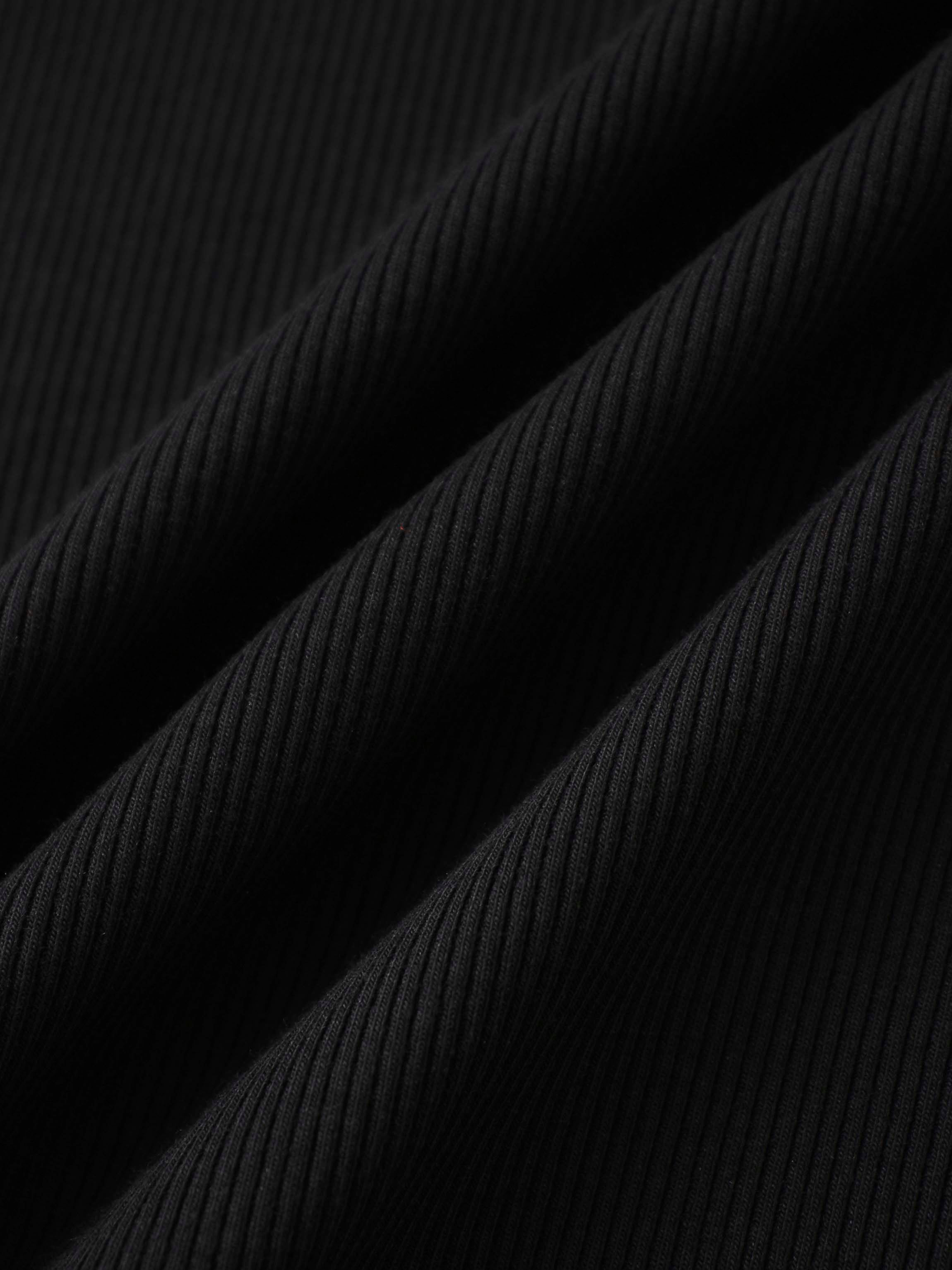Ribbed Layering Dress-Black