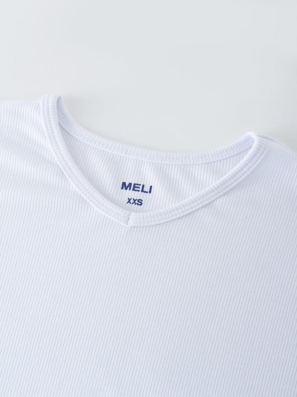 RIB DOLMAN V TEE-WHITE