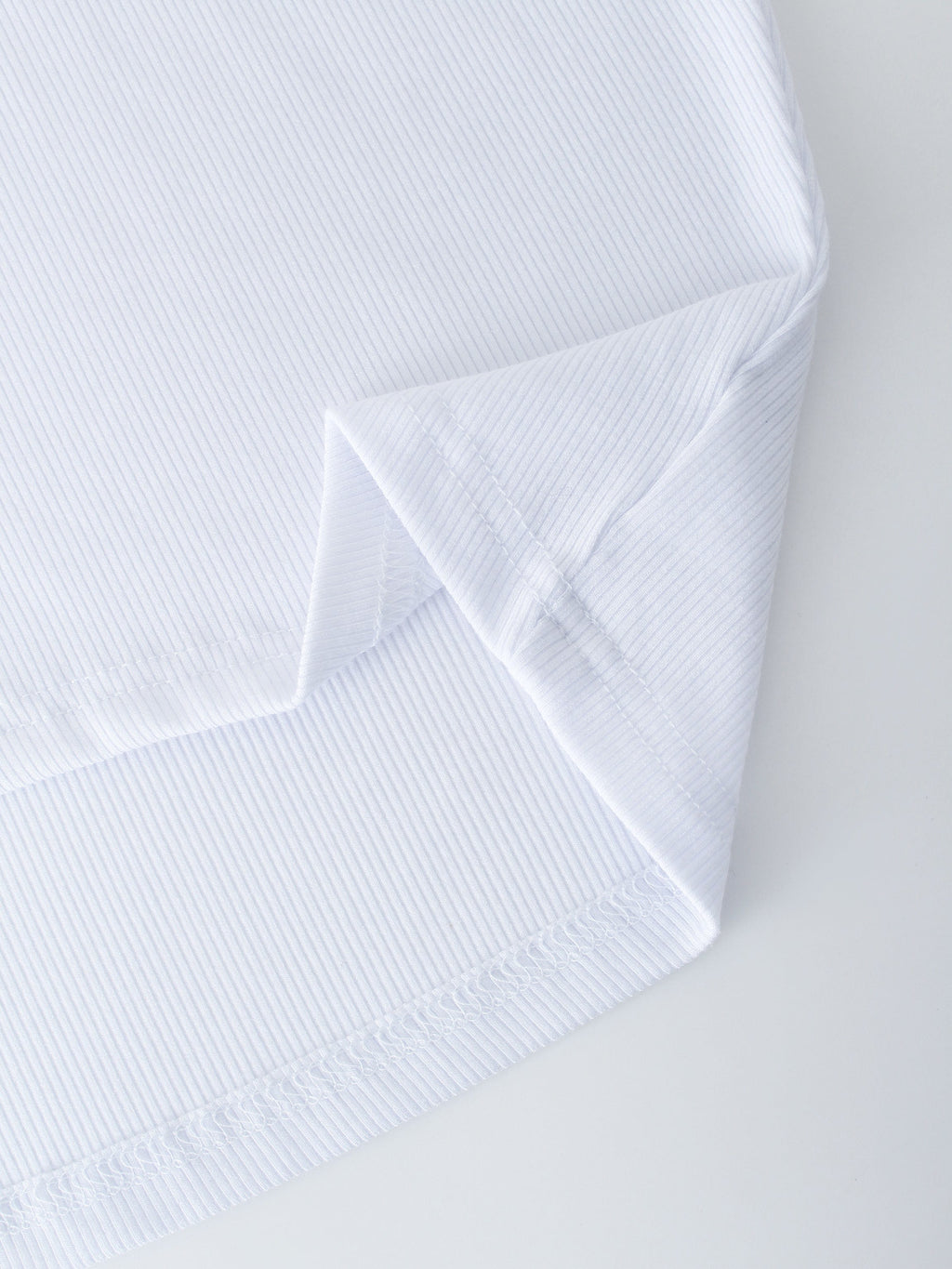 RIB DOLMAN V TEE-WHITE