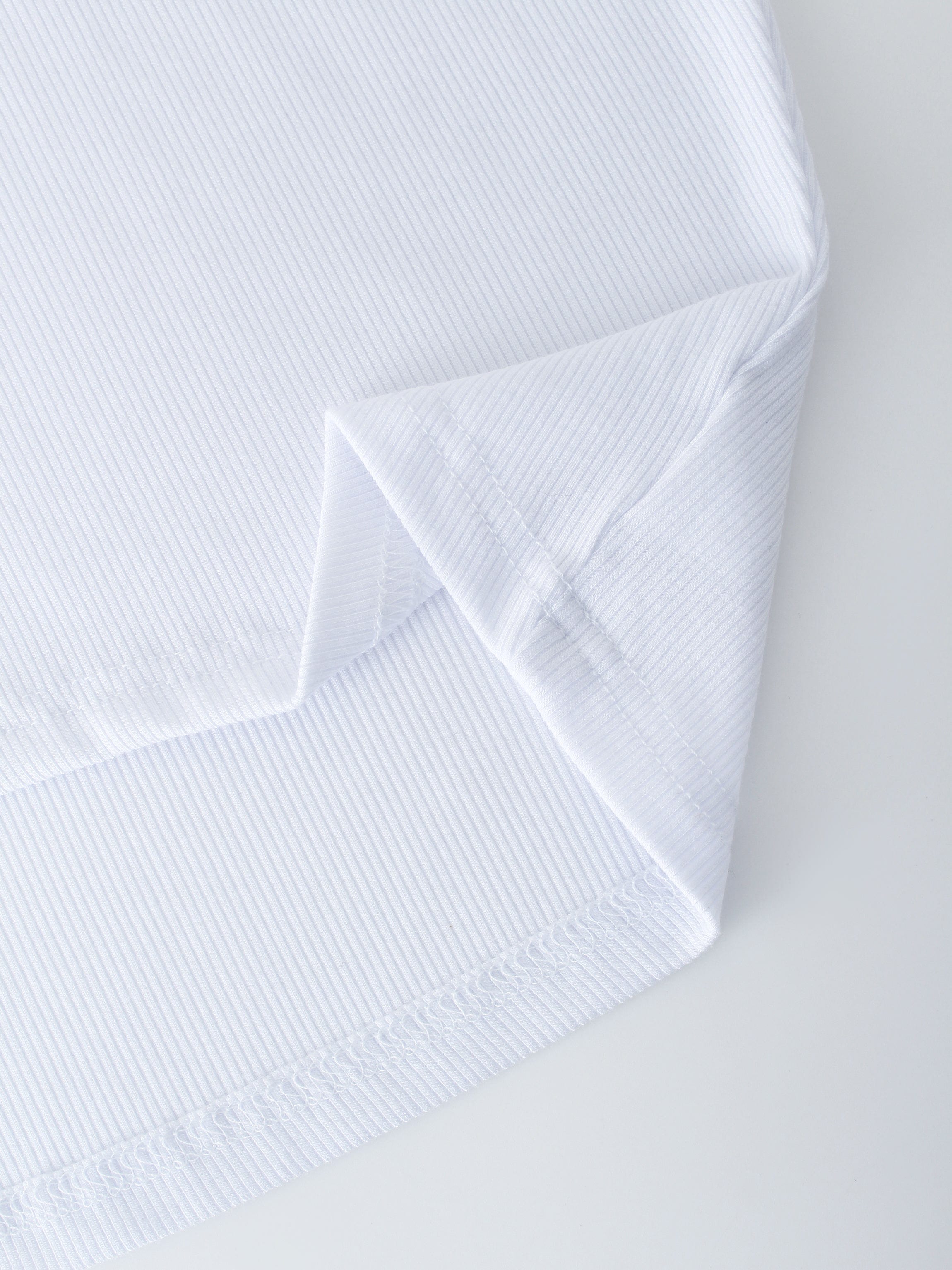 RIB DOLMAN V TEE-WHITE