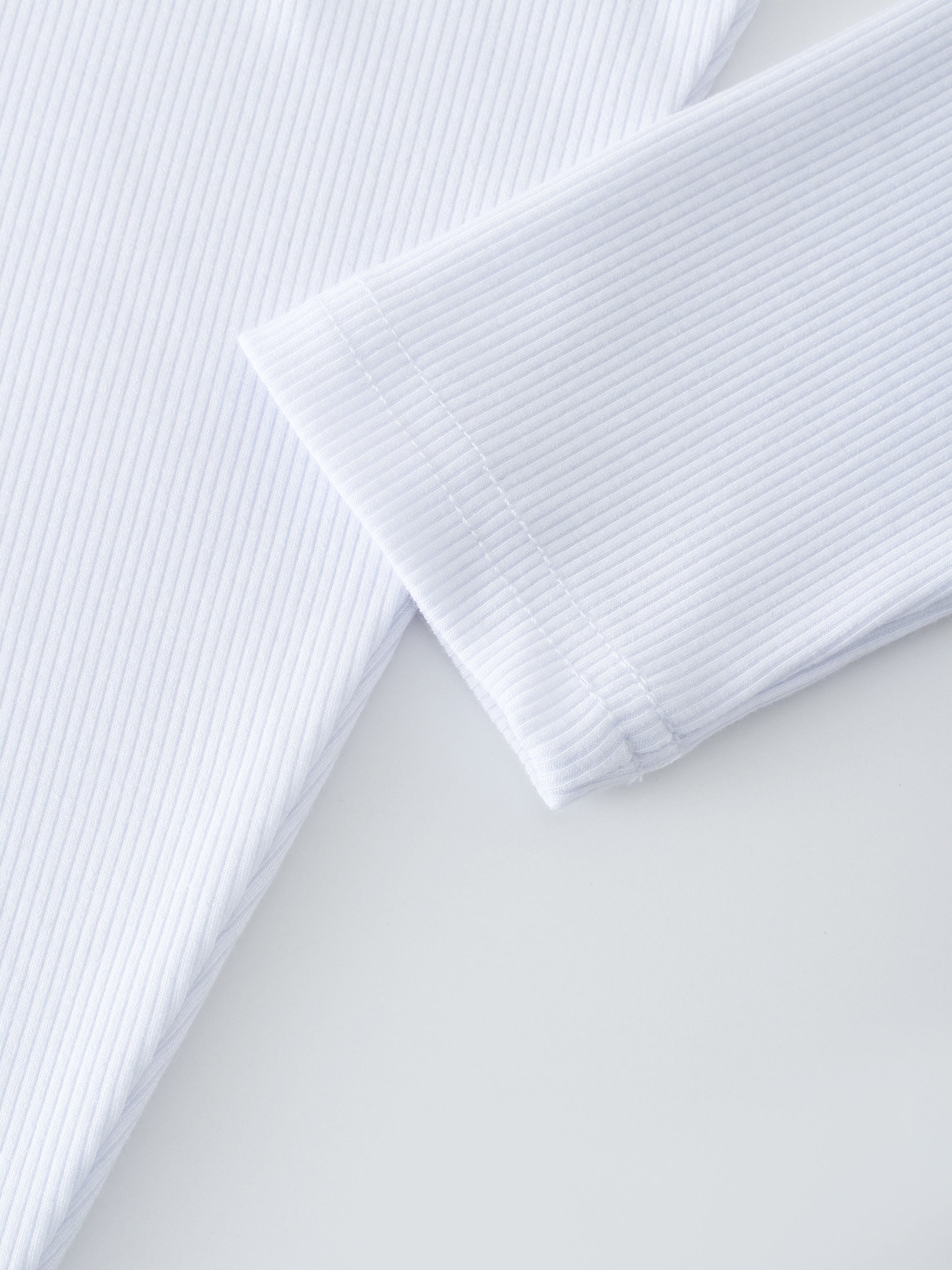 RIB DOLMAN V TEE-WHITE