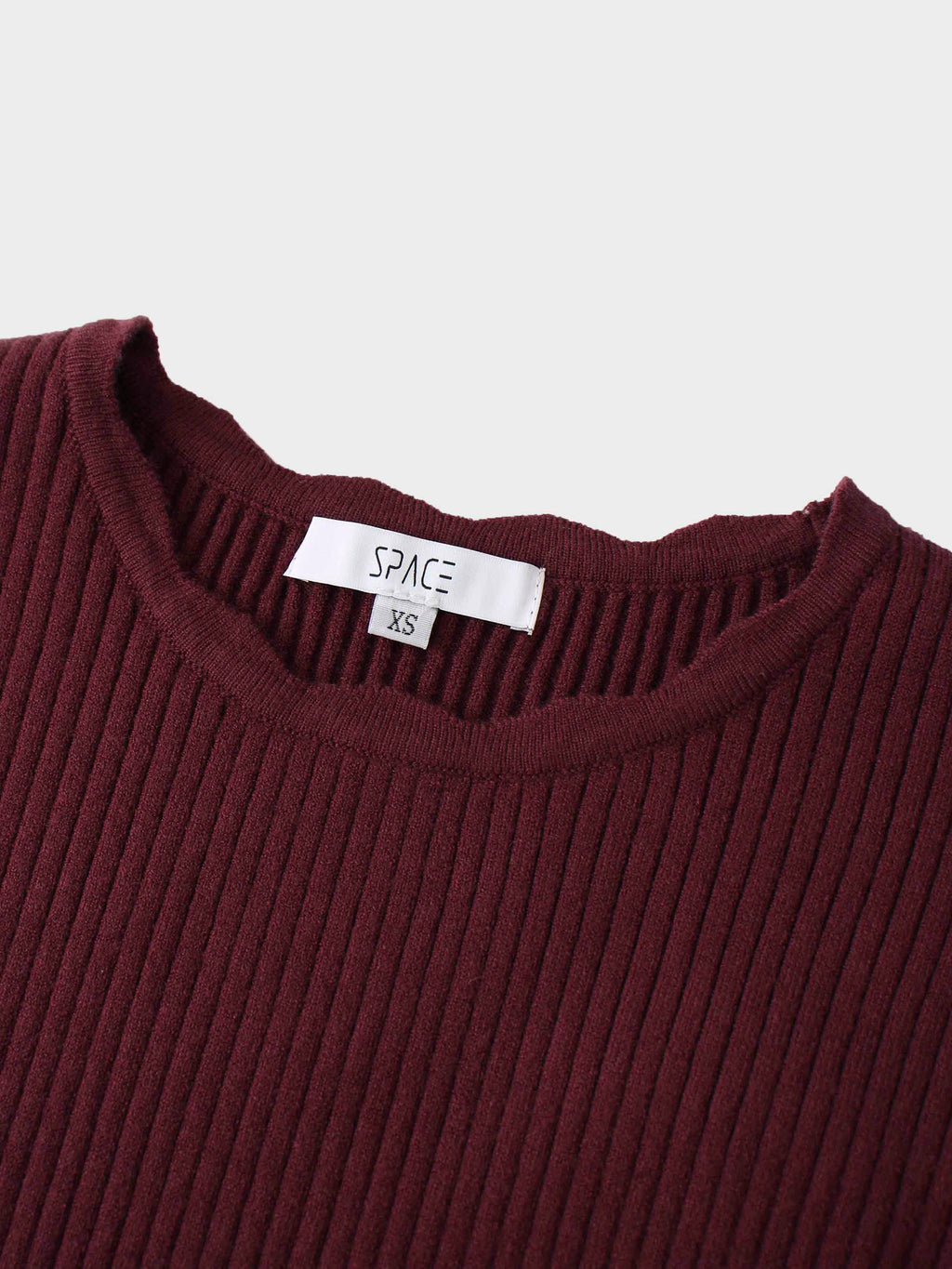 Knit Crop Sweater Dress Set-Burgundy/Pink