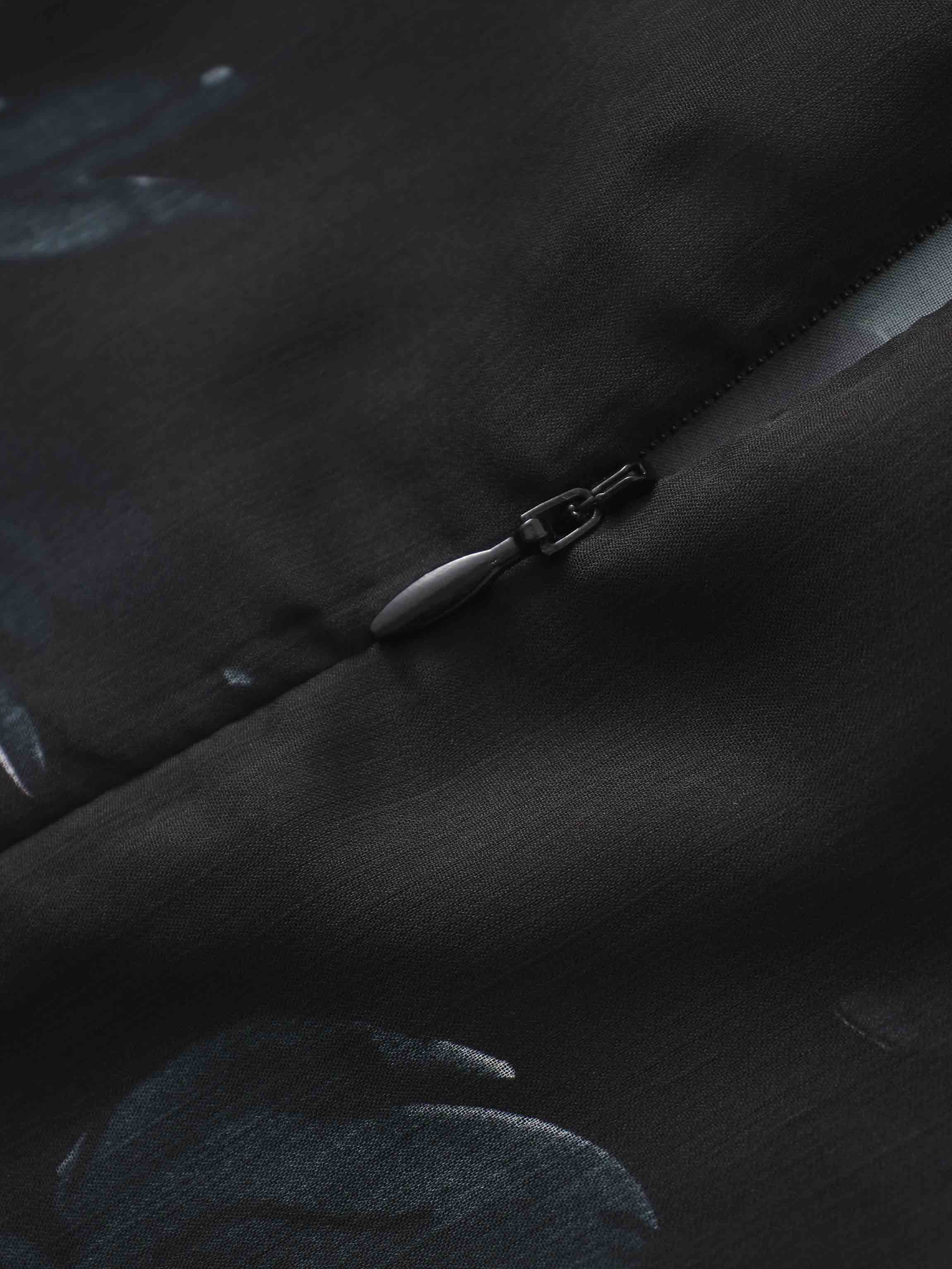 Asymmetrical Bottom Belted Dress-Green Floral