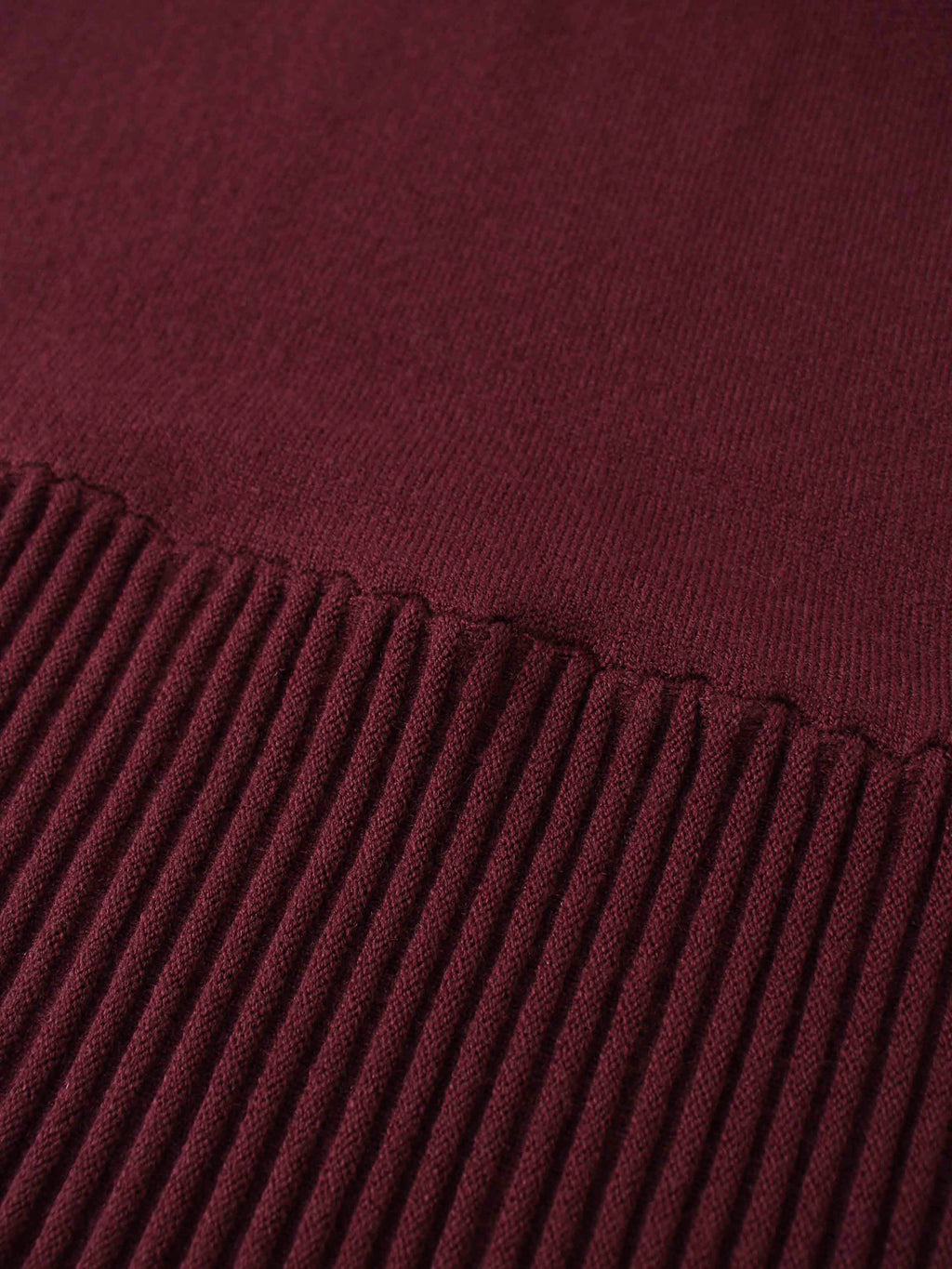 Knit Crop Sweater Dress Set-Burgundy/Pink