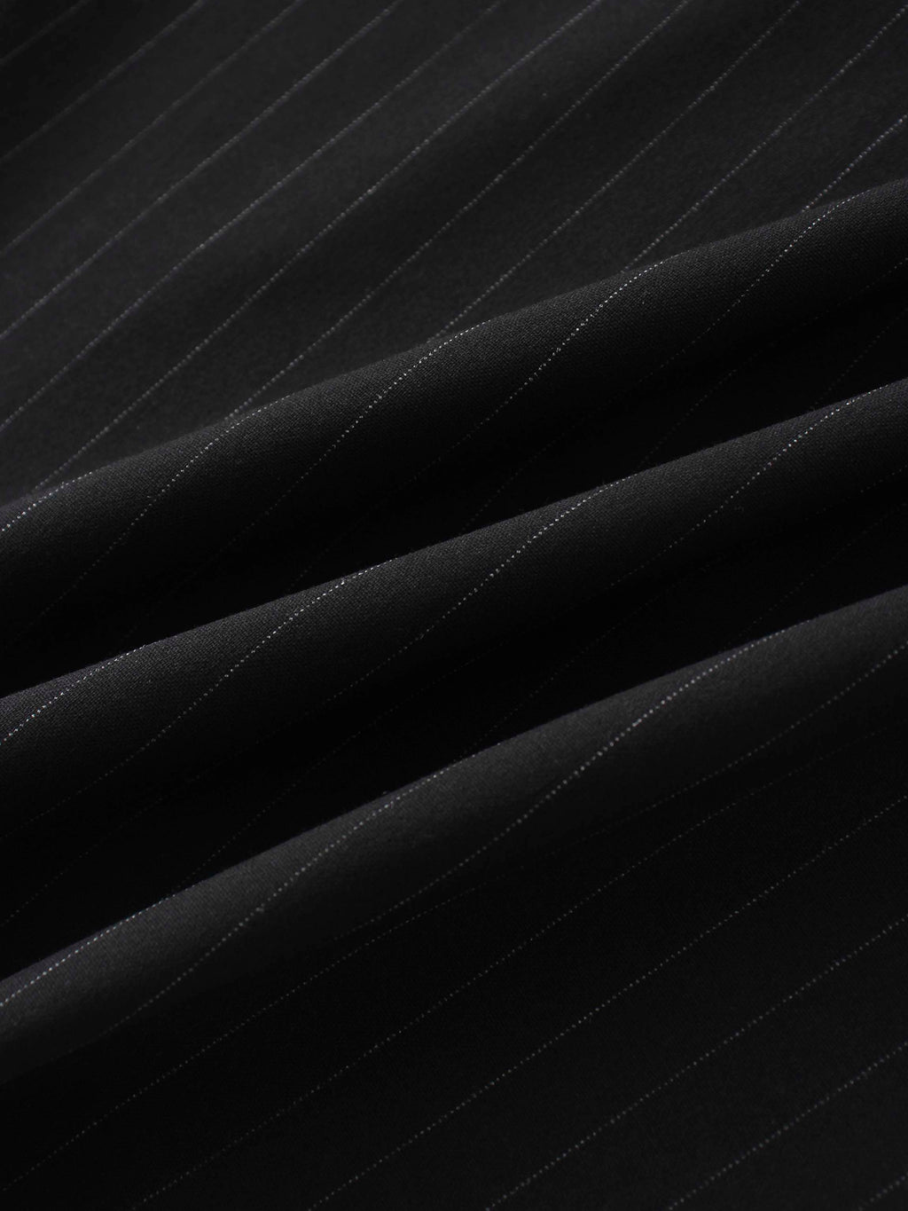 Faux Wrap Pleated Front Buckle Skirt-Pinstripe/Plaid