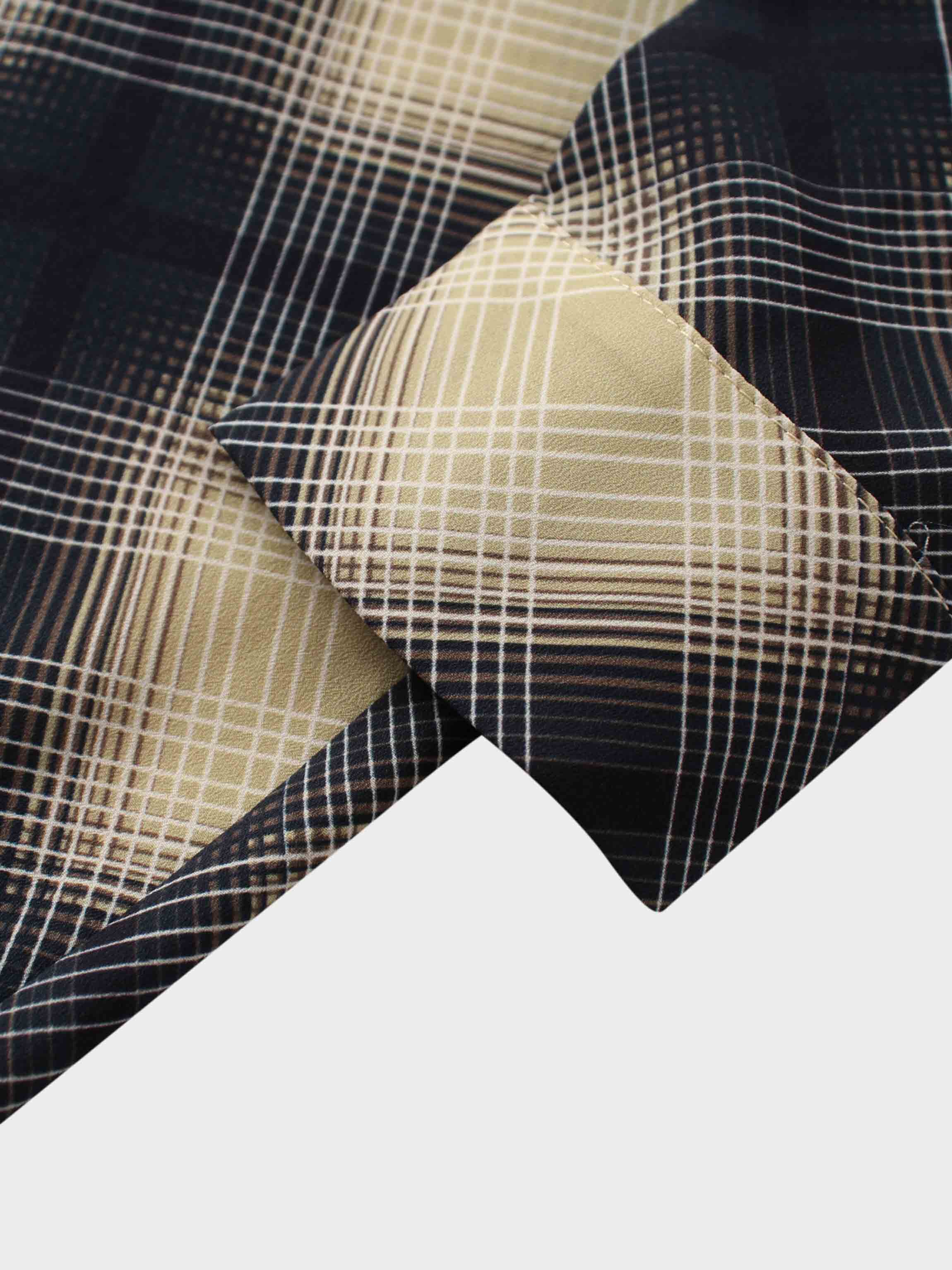 Basic Belted A-Line Dress-Black/White Plaid