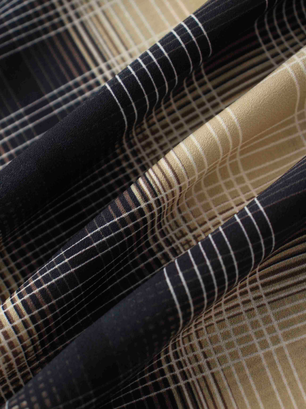 Basic Belted A-Line Dress-Black/White Plaid