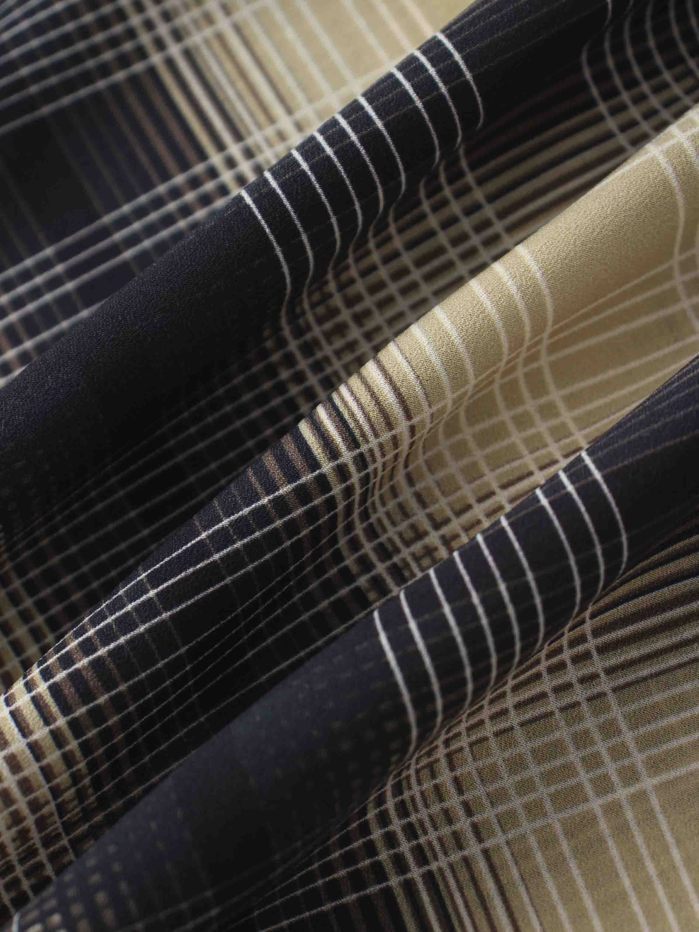 Basic Belted A-Line Dress-Black/White Plaid