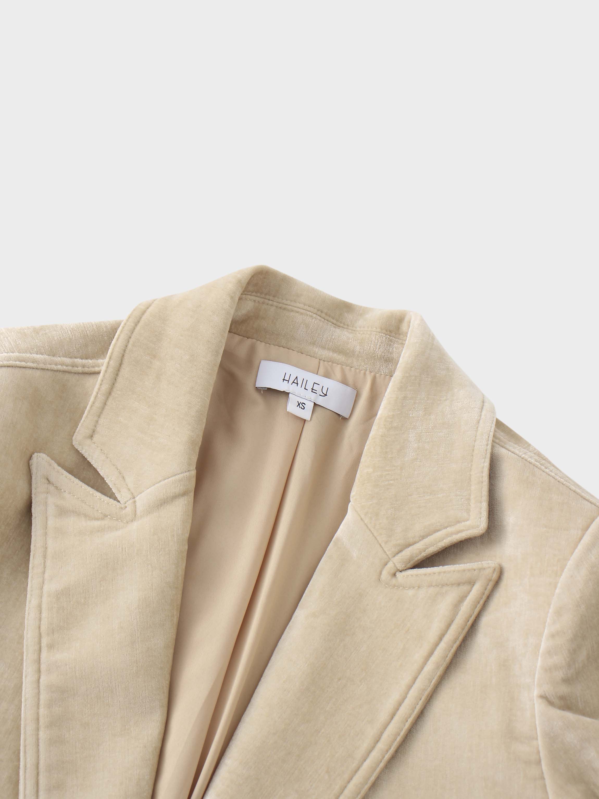 Chenille Blazer-Ivory