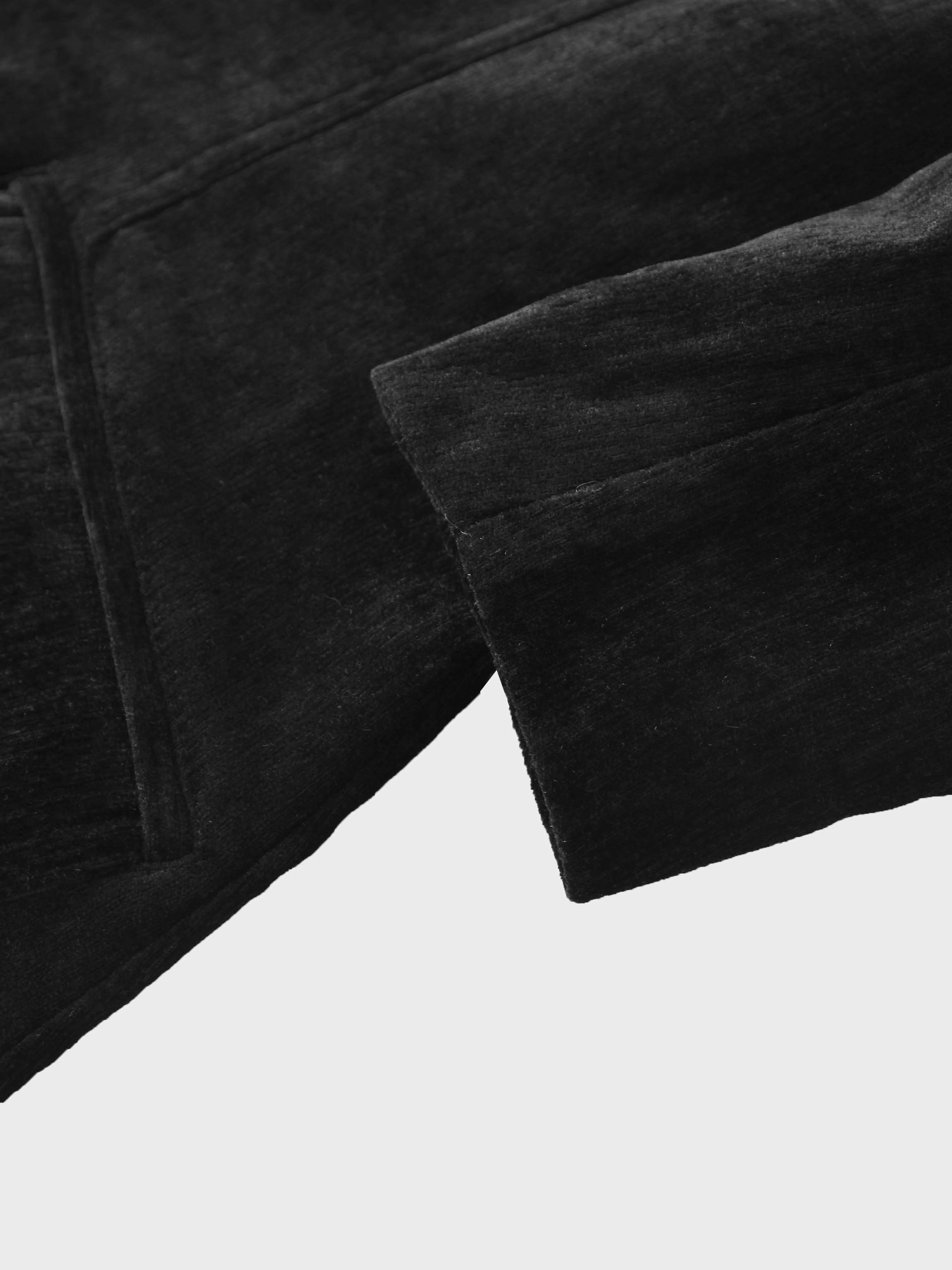 Chenille Blazer-Black