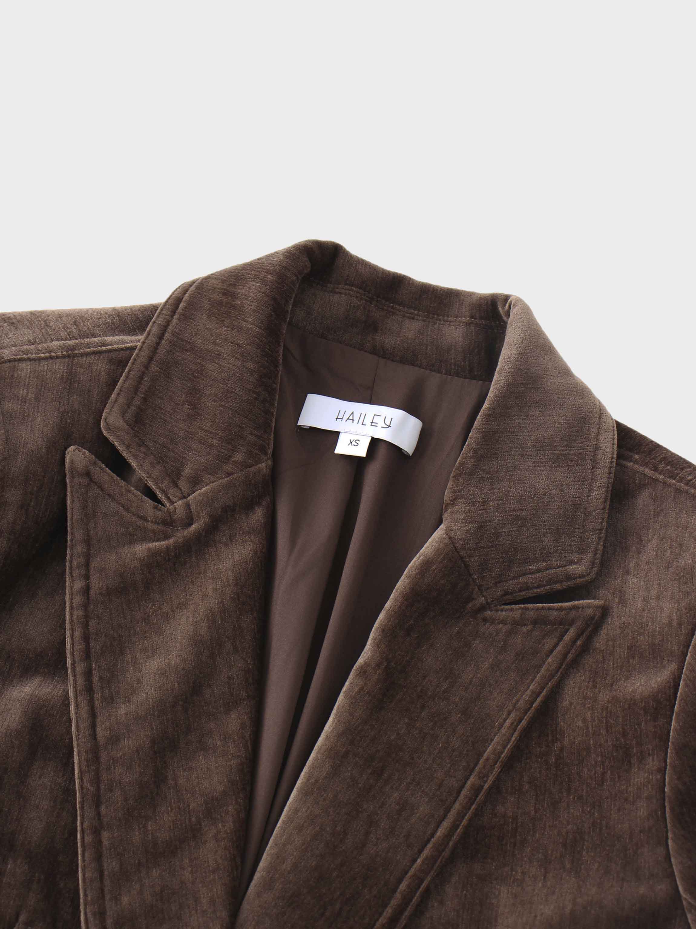 Chenille Blazer-Brown