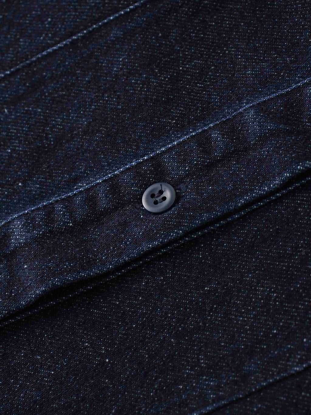 Puff Sleeve Denim Shirt-Blue