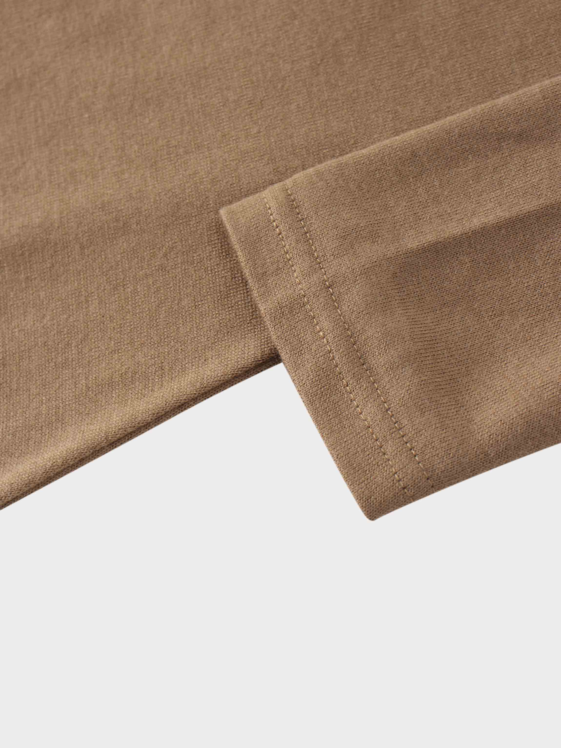 Side Shirred Button Down Knit-Camel