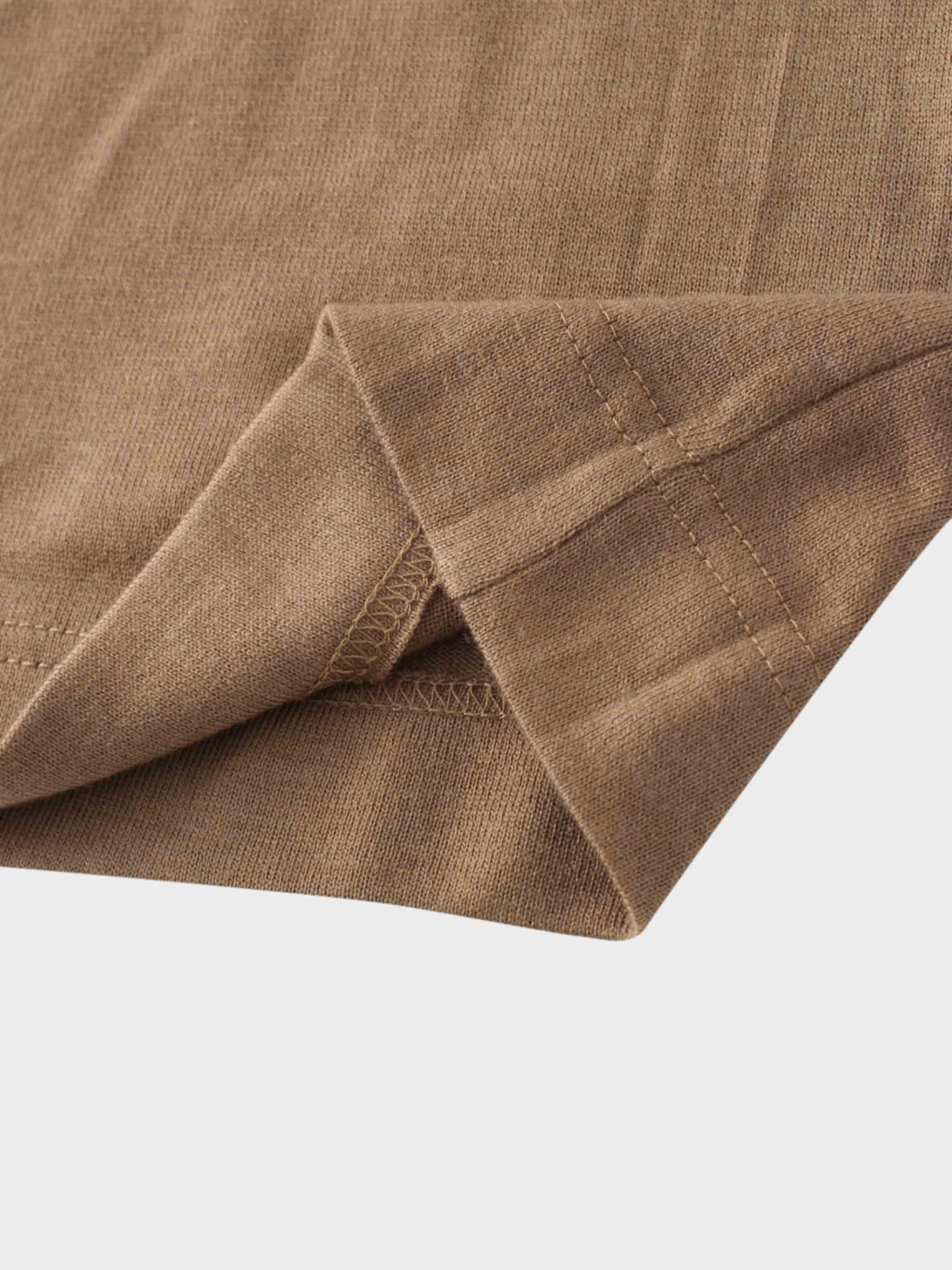 Side Shirred Button Down Knit-Camel