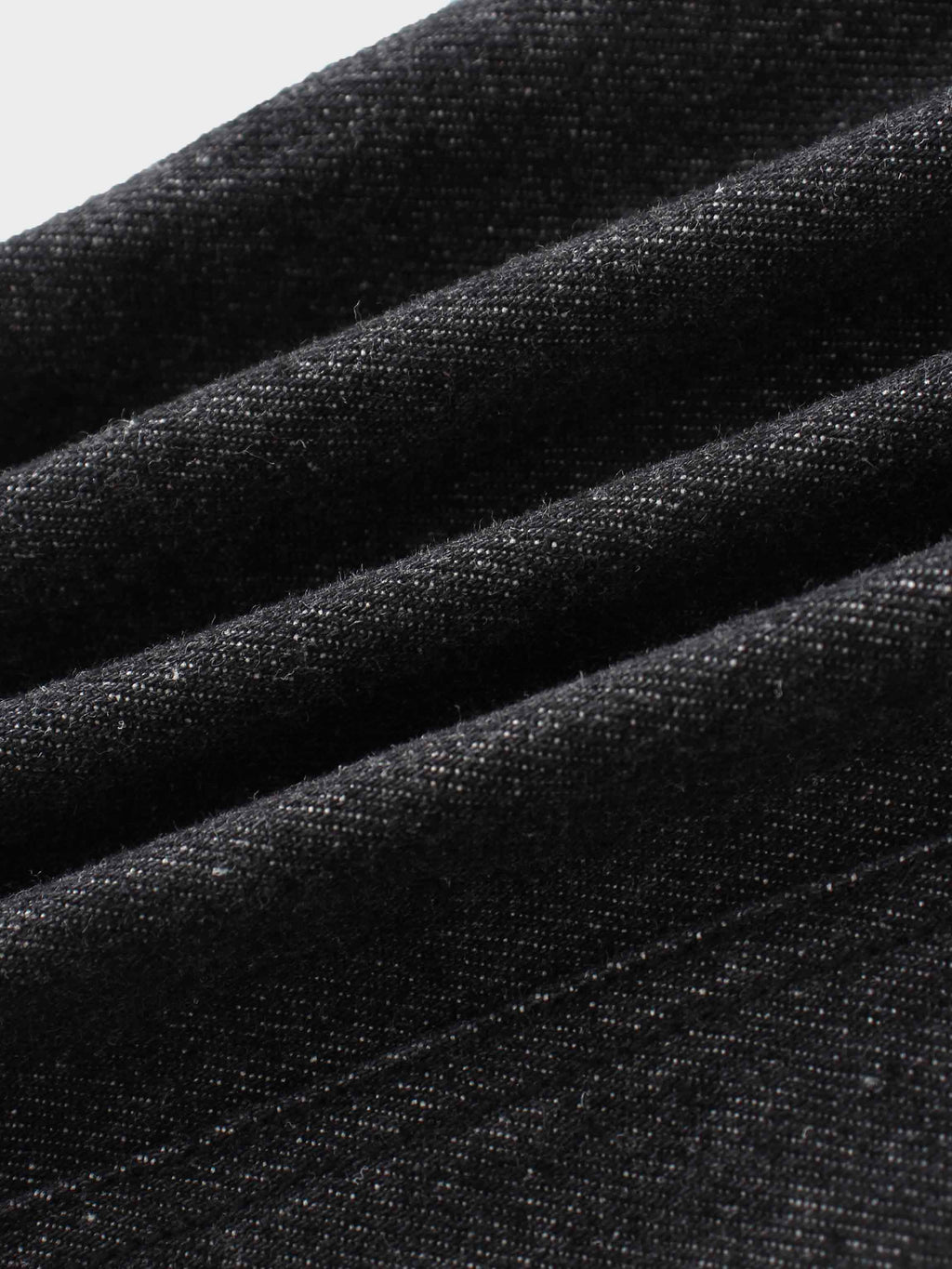 Button Design Denim Skirt-Black