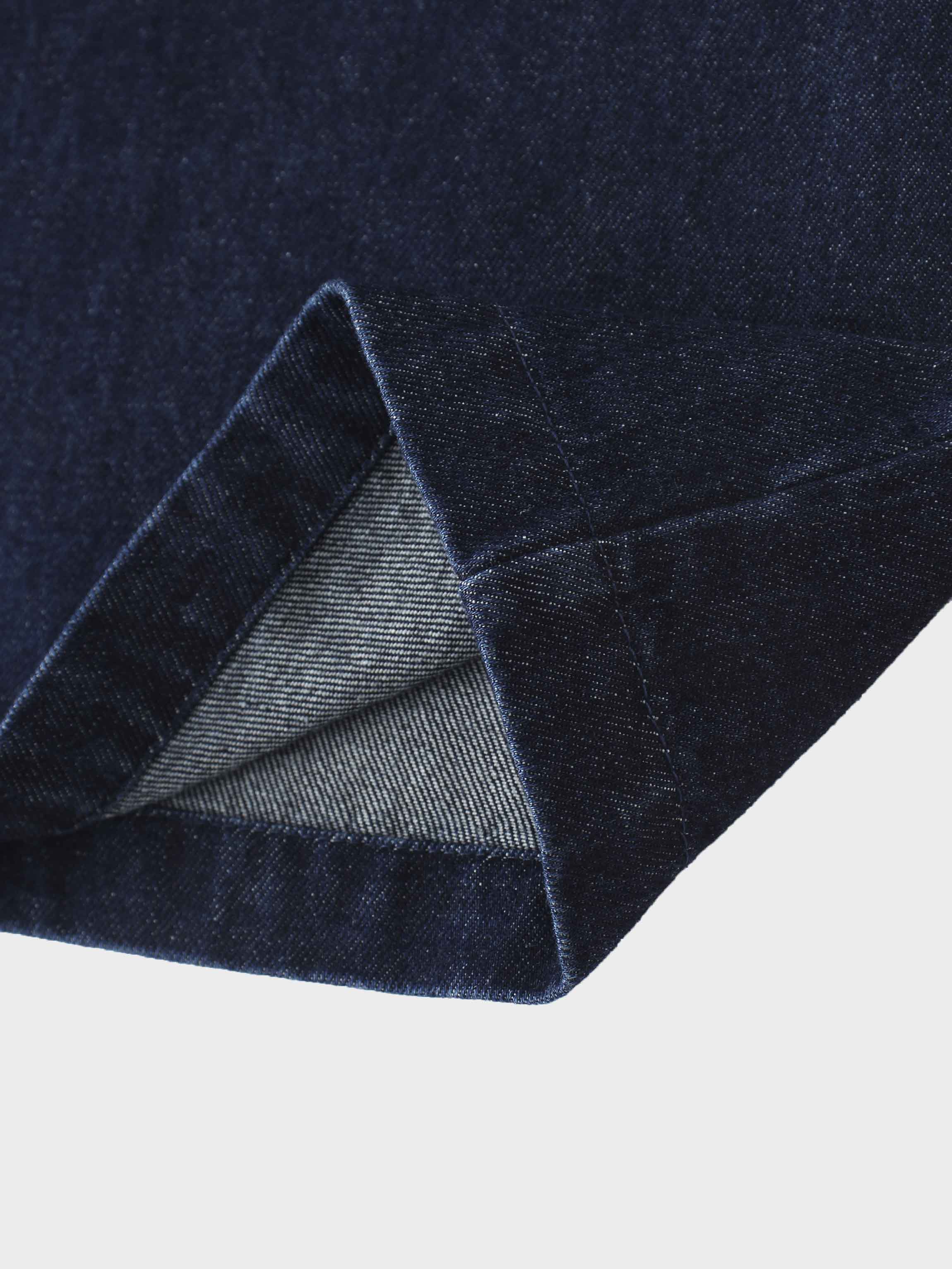 Side Buckle Denim Skirt-Blue