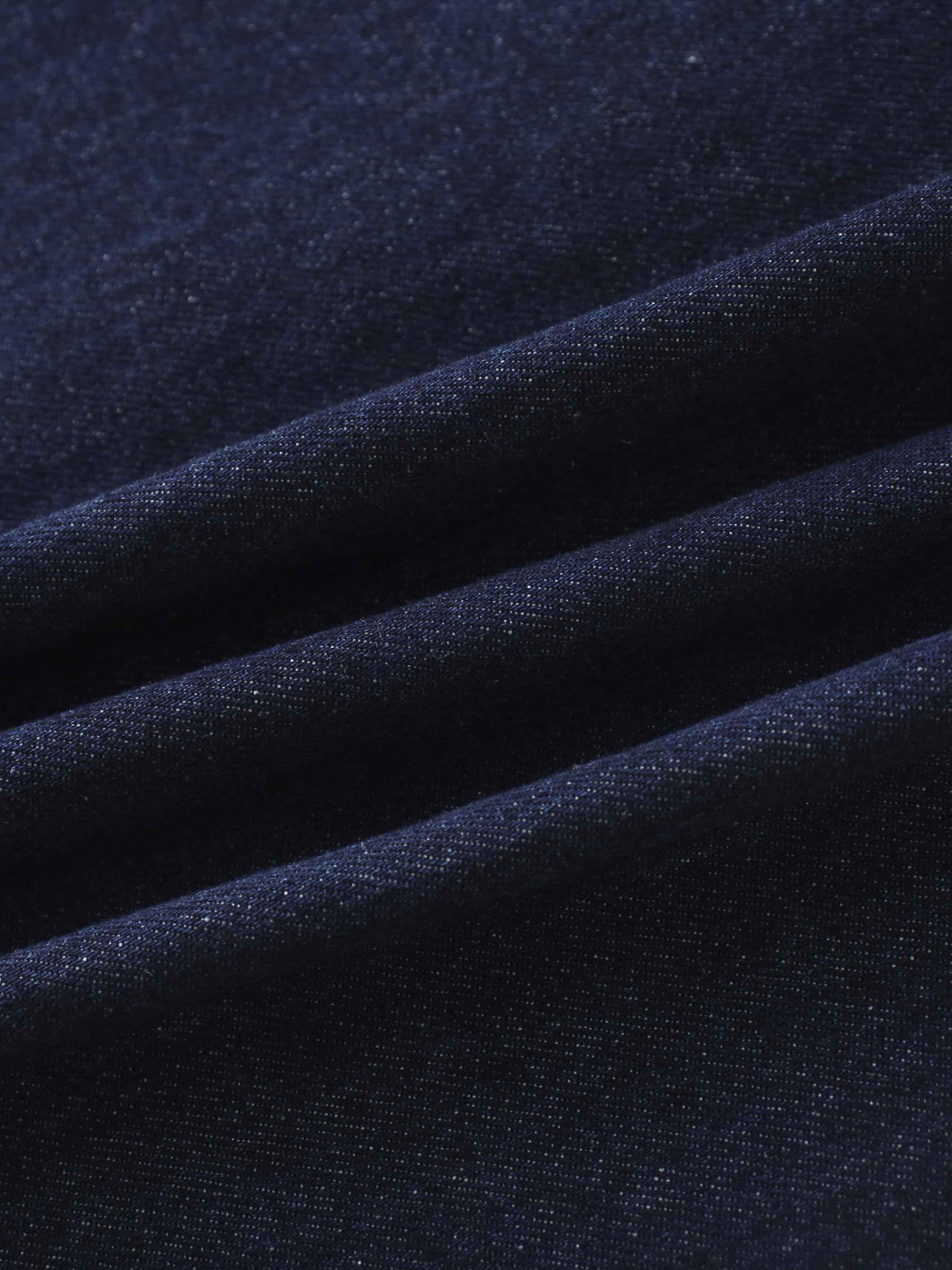 Side Buckle Denim Skirt-Blue