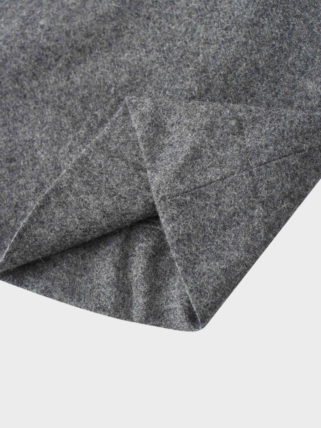 Wool Blend Short Panel Skirt-Charcoal Grey