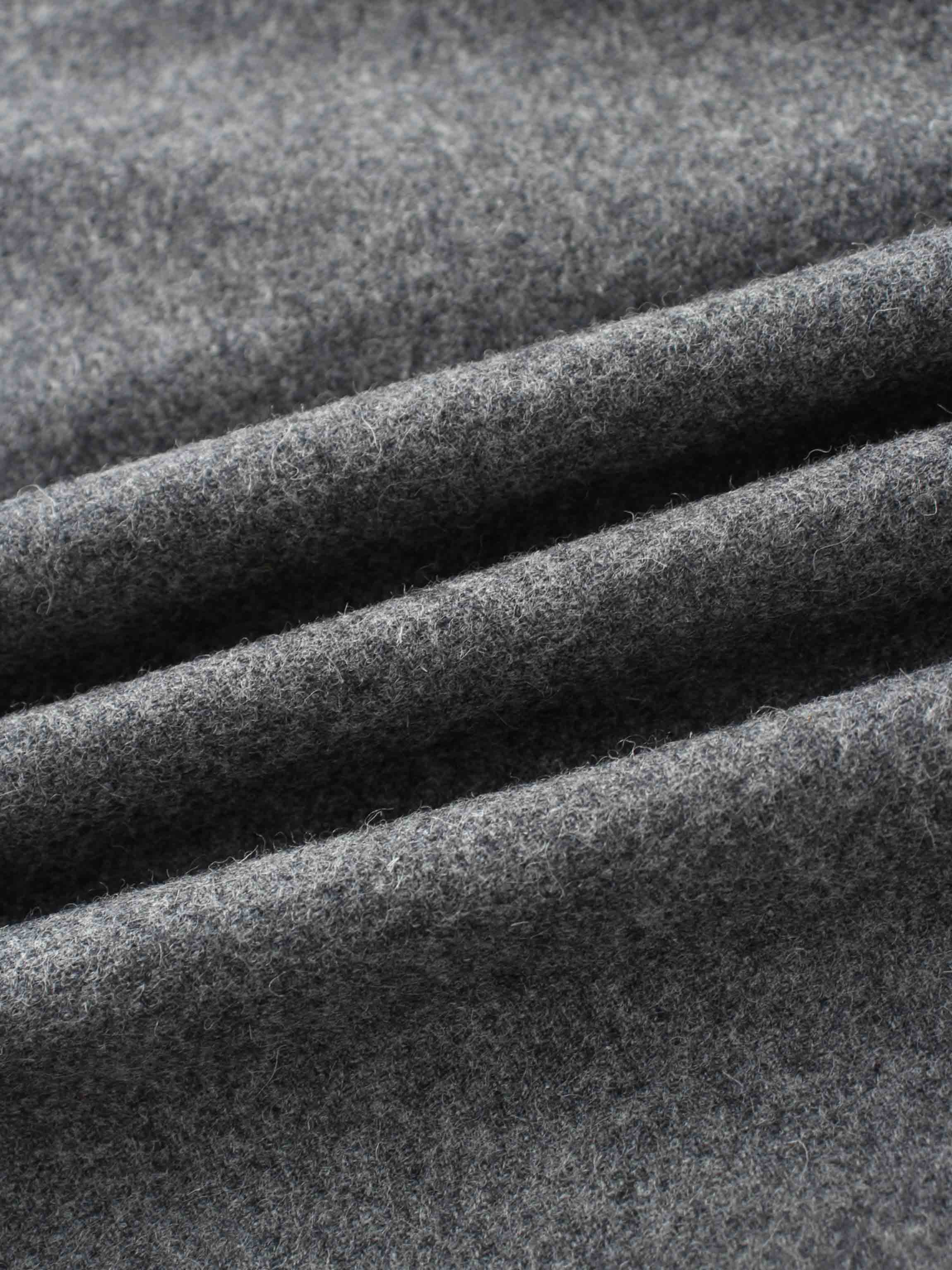 Wool Blend Short Panel Skirt-Charcoal Grey