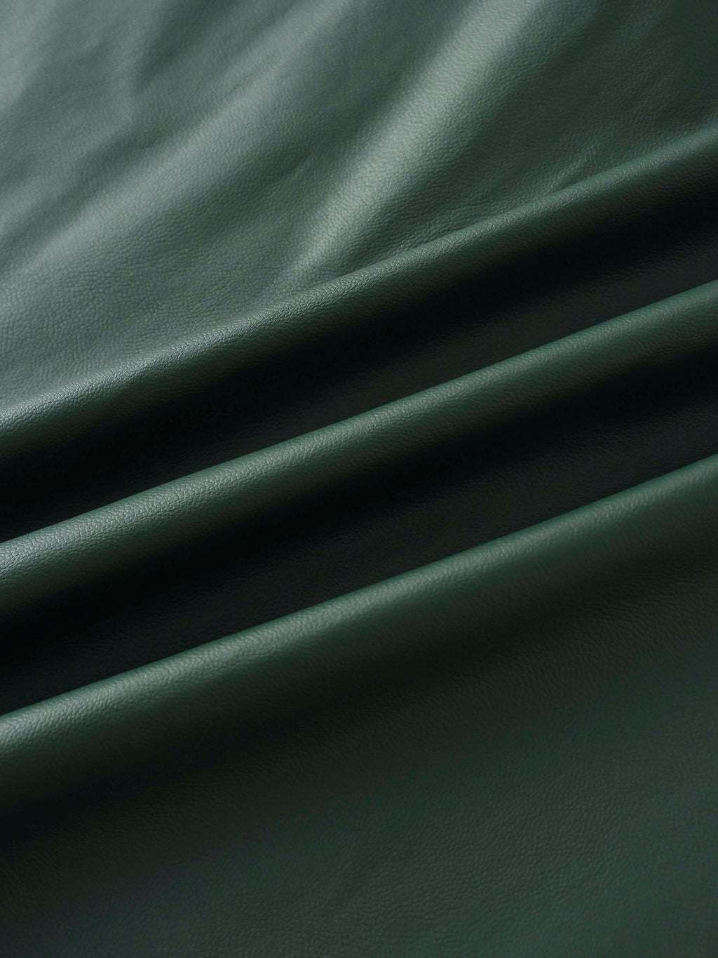 Drawstring Faux Leather Skirt-Hunter Green