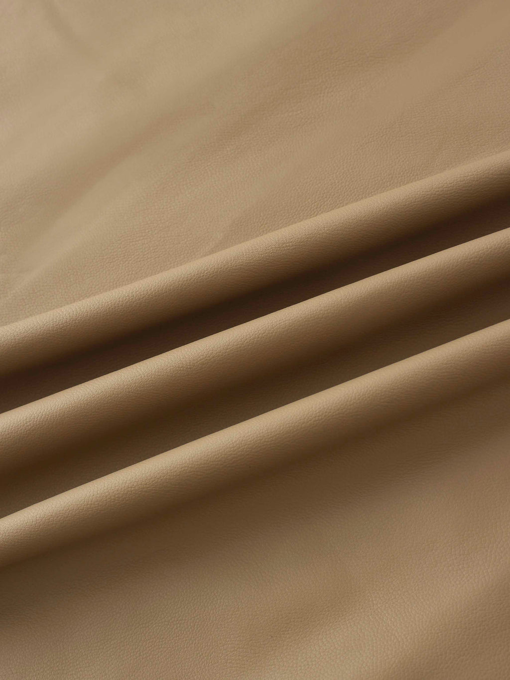 Drawstring Faux Leather Skirt-Camel