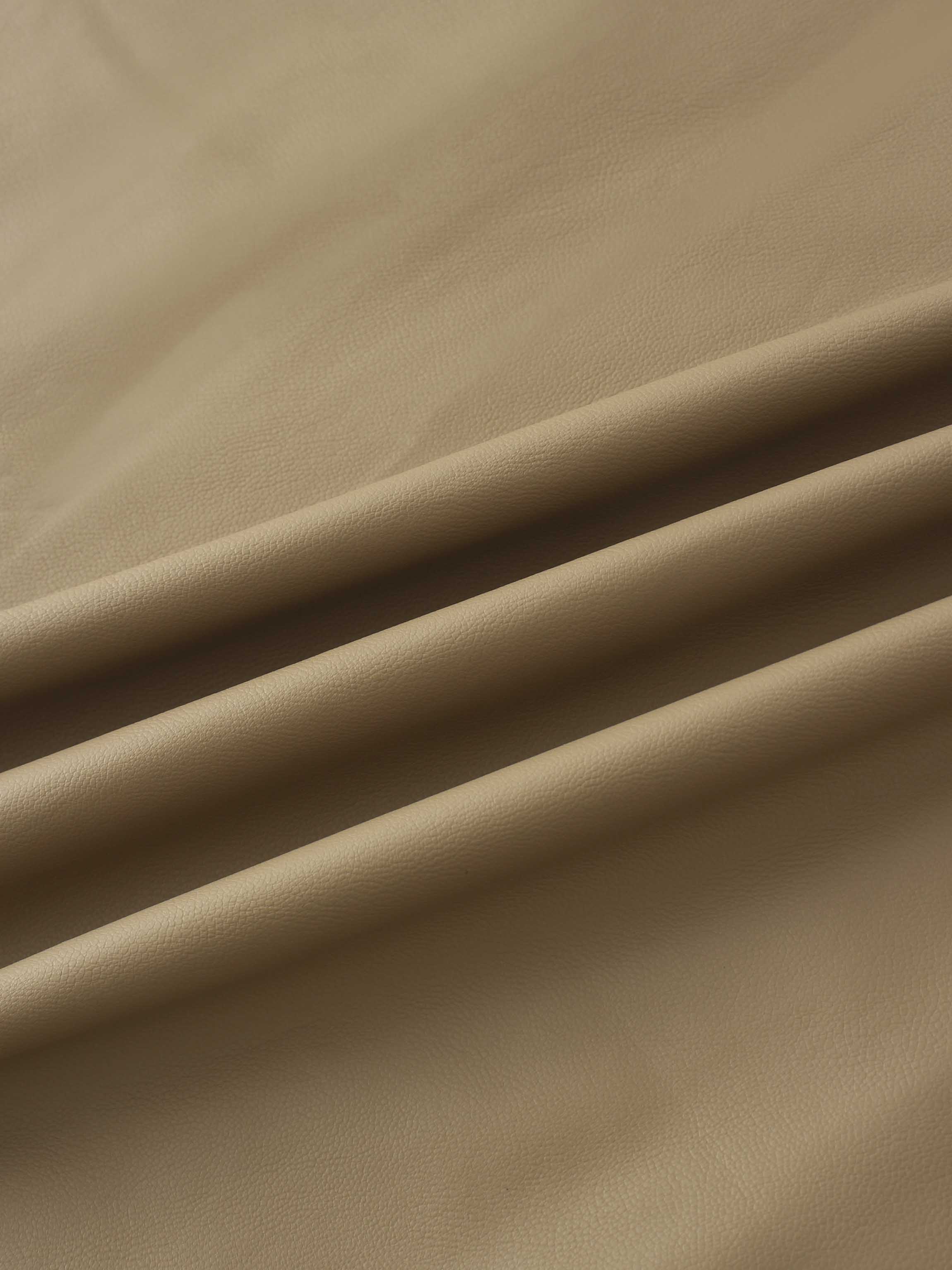 Drawstring Faux Leather Skirt-Camel