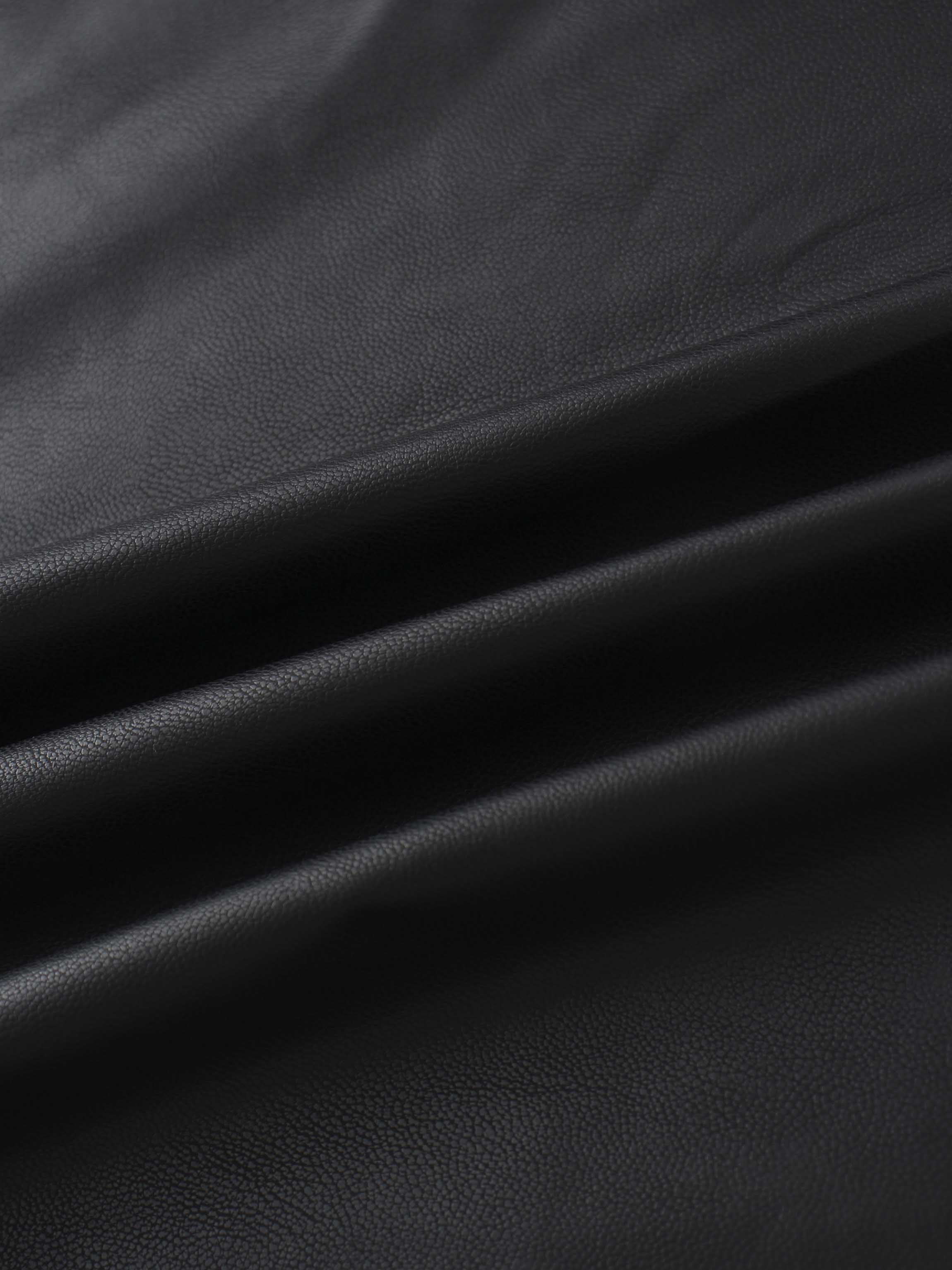 Drawstring Faux Leather Skirt-Black