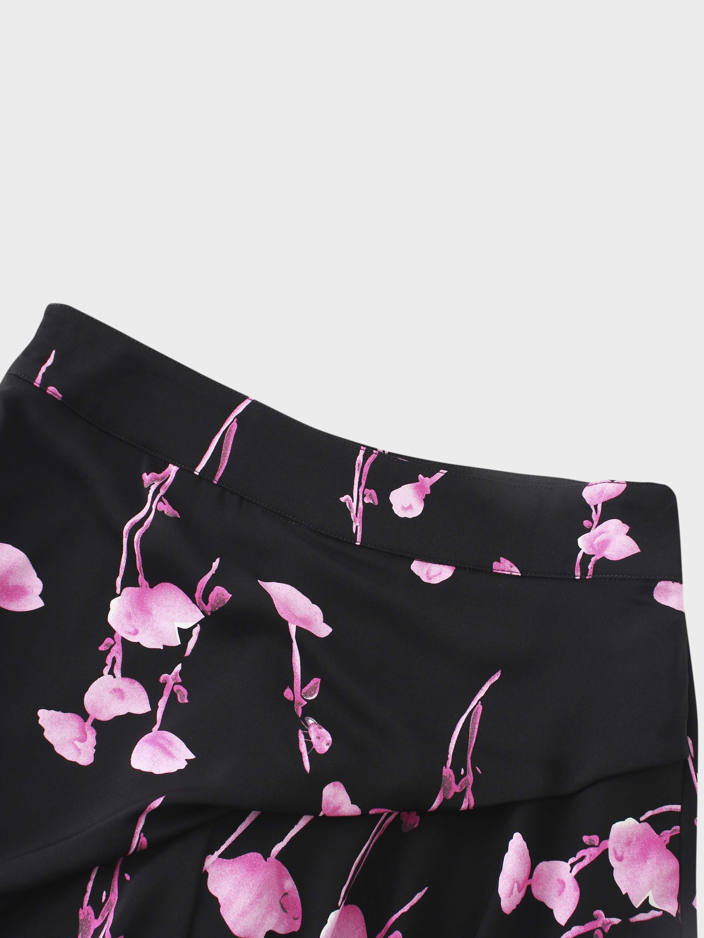 Gathered Overlay Skirt-Pink Floral