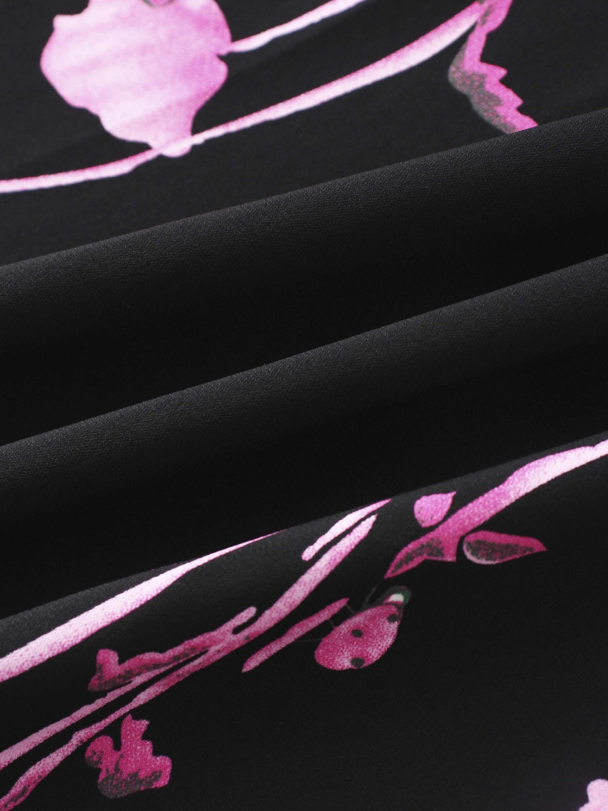 Gathered Overlay Skirt-Pink Floral