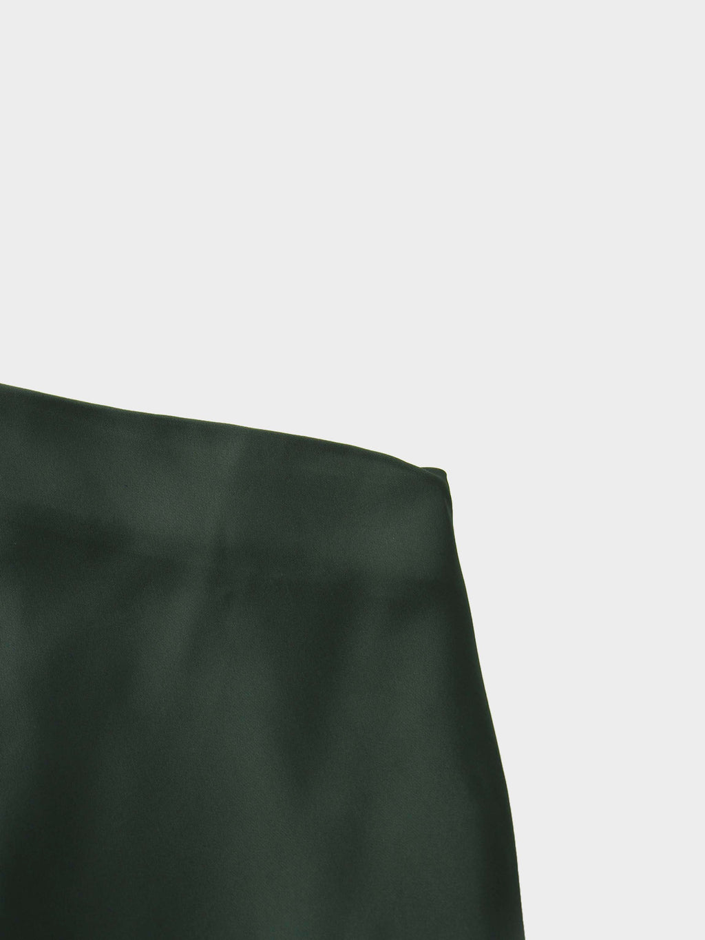 Solid Faux Satin Slip Skirt-Hunter Green