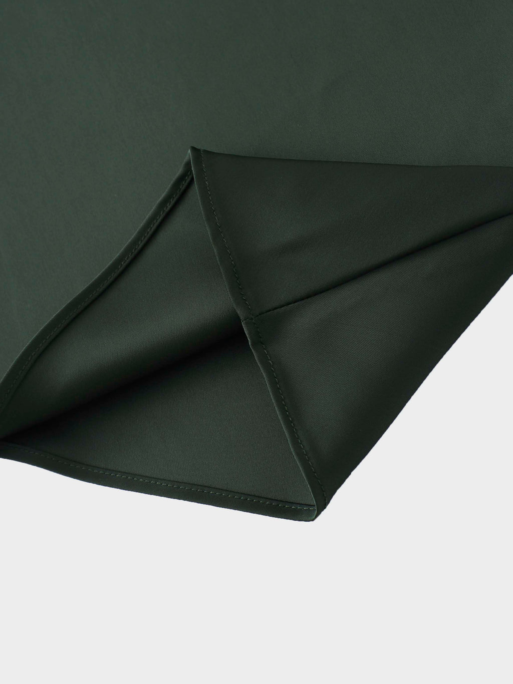 Solid Faux Satin Slip Skirt-Hunter Green