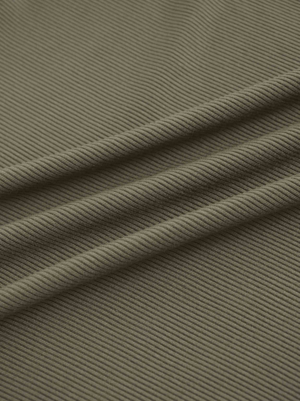 RIBBED HIGH V TEE LS-CAMOUFLAGE GREEN