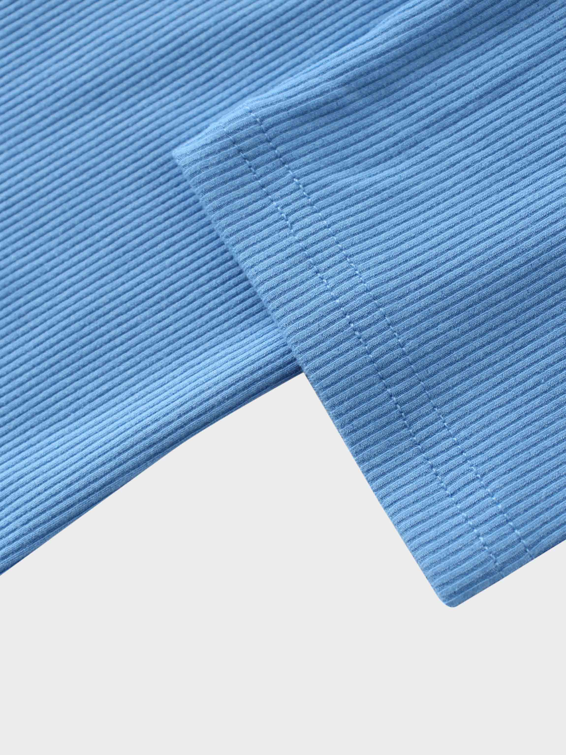 RIBBED HIGH V 3Q-PERIWINKLE BLUE