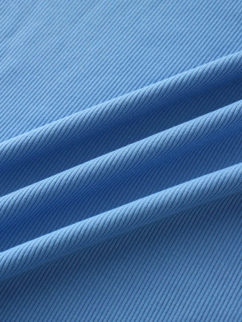 RIBBED HIGH V 3Q-DENIM BLUE