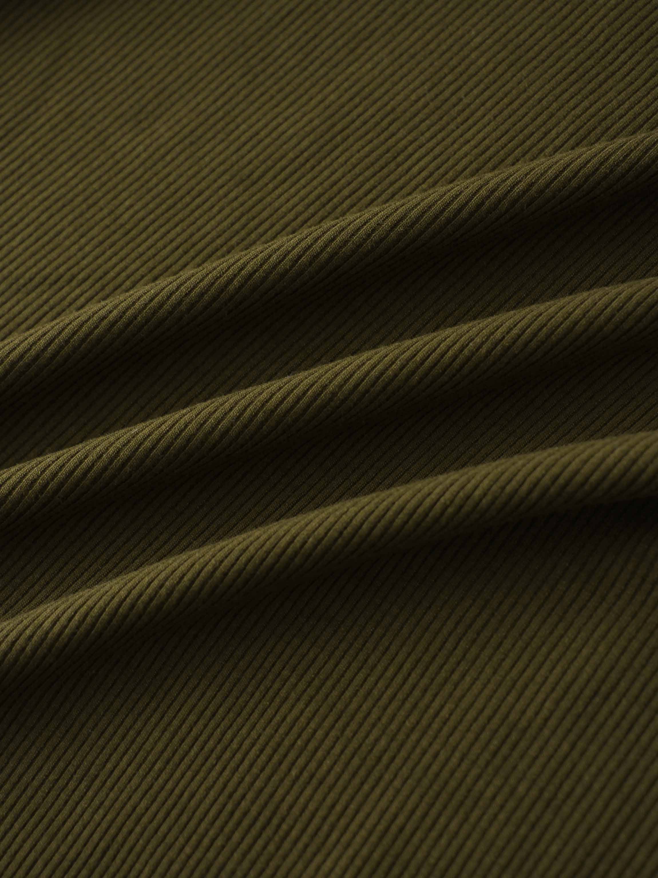 RIBBED HIGH V 3Q-CHOCOLATE BROWN