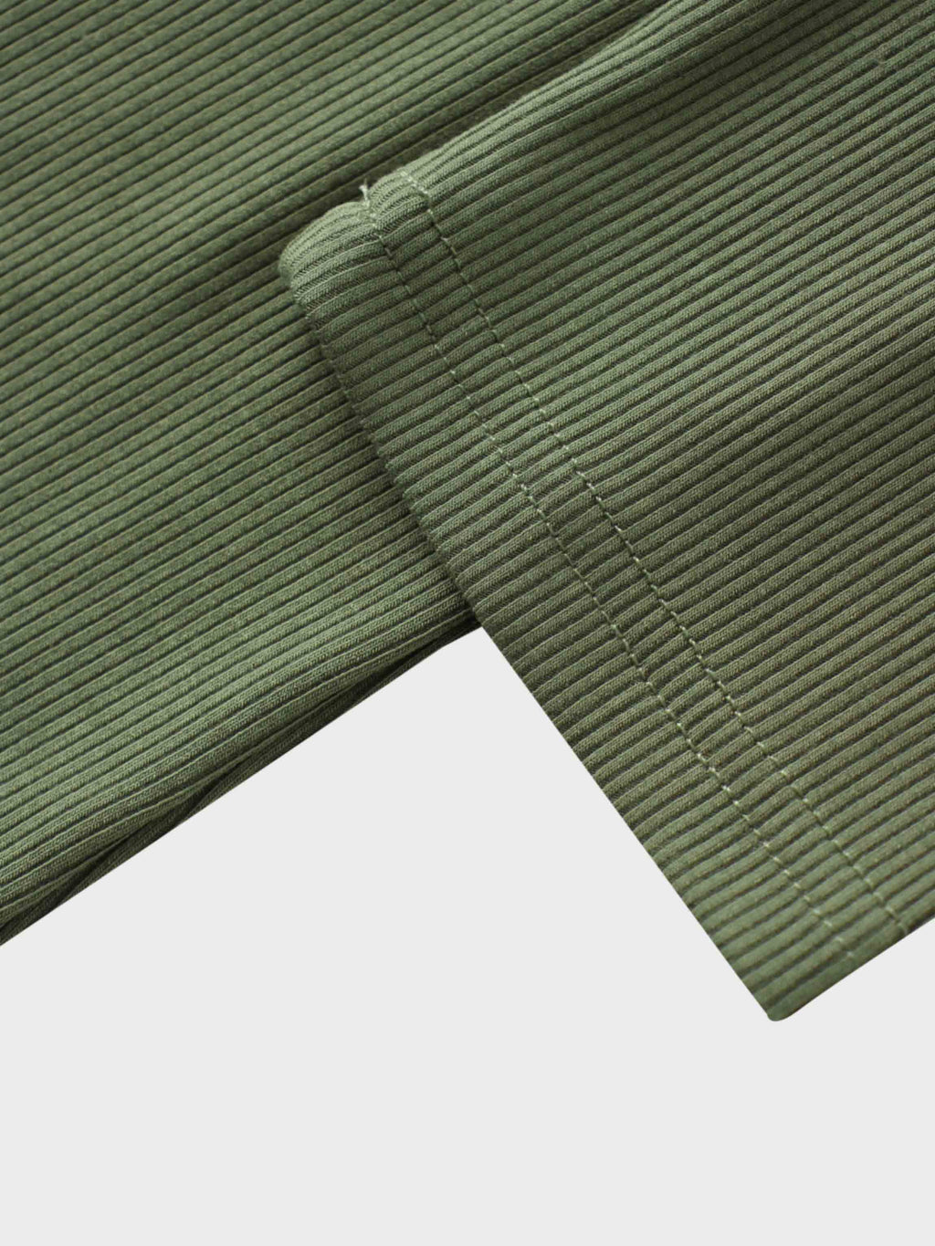 RIBBED HIGH V 3Q-CAMOUFLAGE GREEN