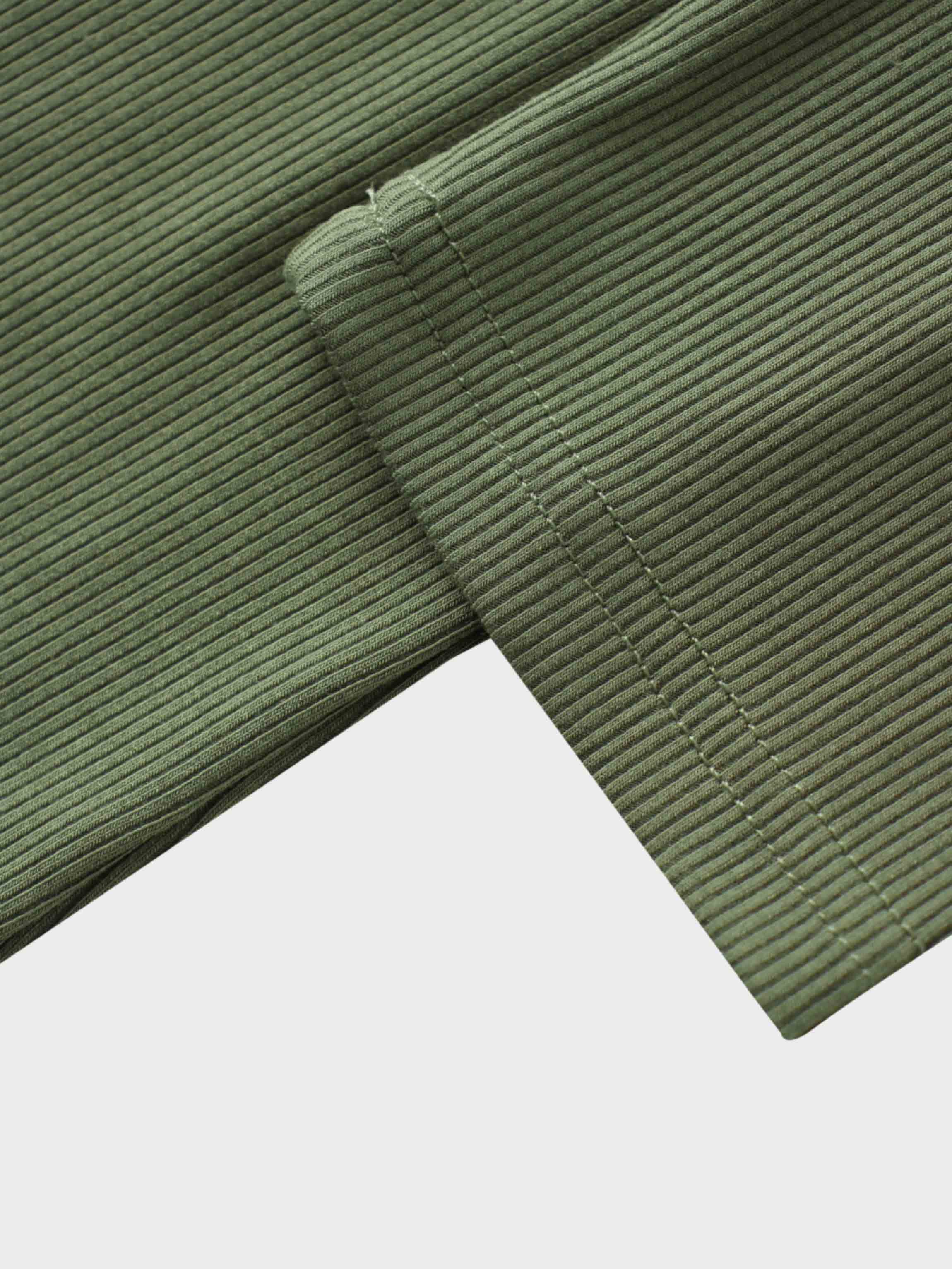 RIBBED HIGH V 3Q-CAMOUFLAGE GREEN