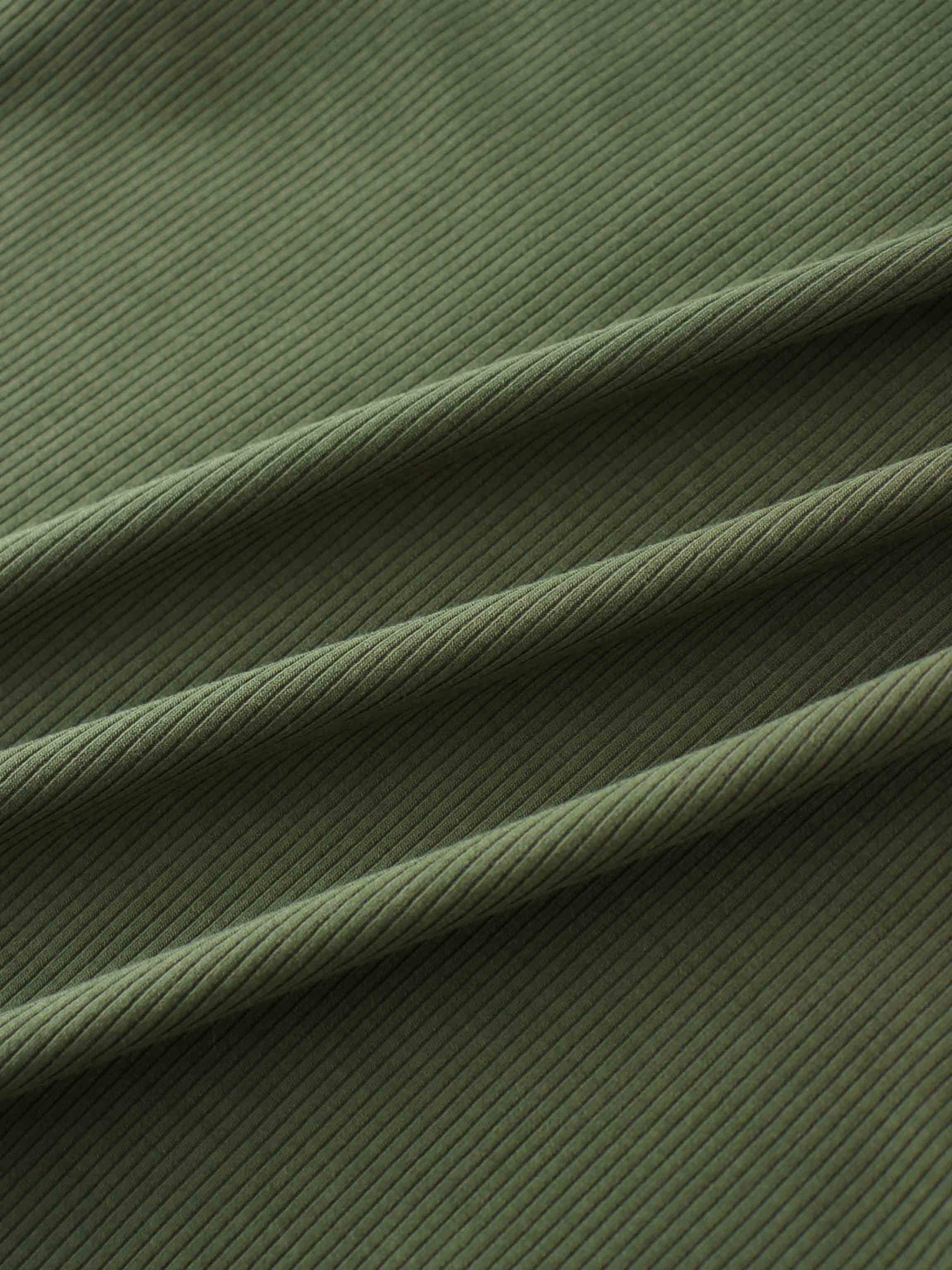 RIBBED HIGH V 3Q-CAMOUFLAGE GREEN