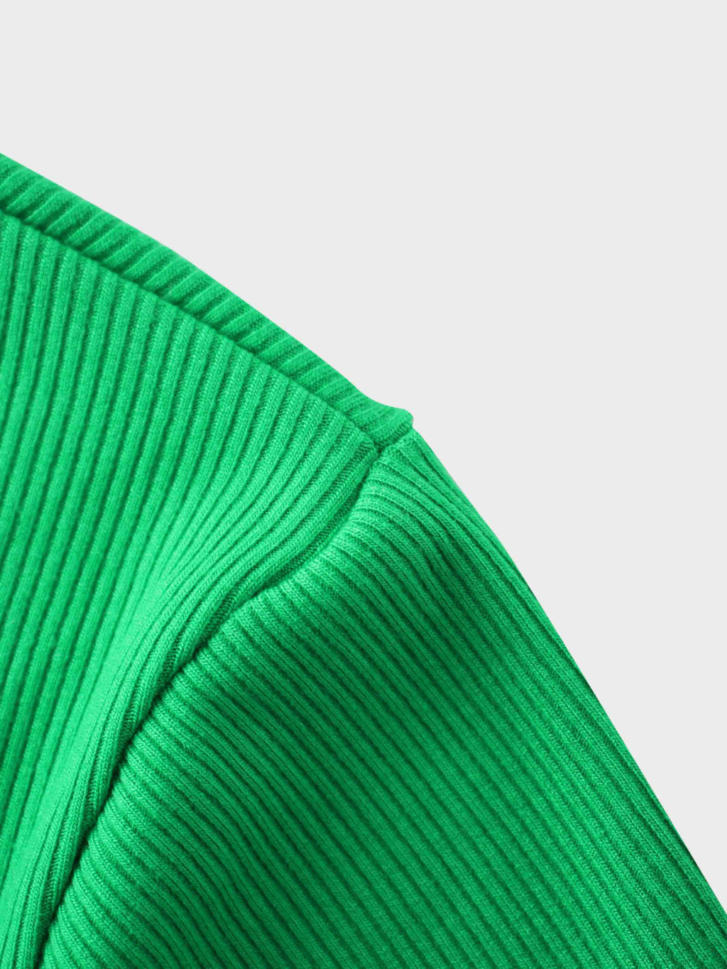 RIBBED HIGH V 3Q-MATCHA GREEN