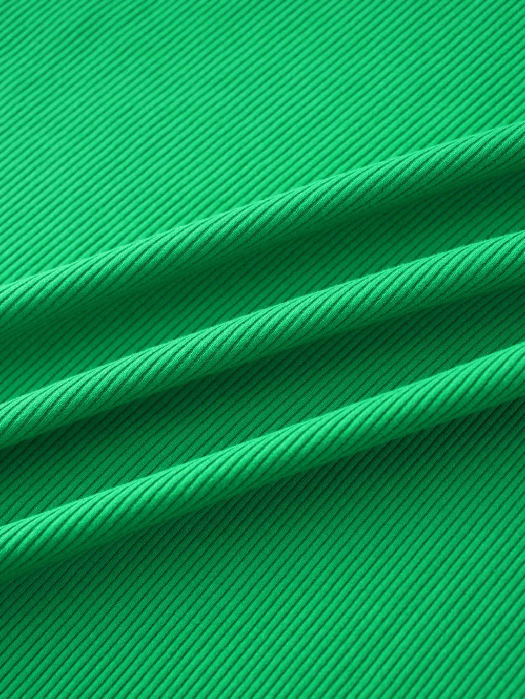 RIBBED HIGH V 3Q-MATCHA GREEN