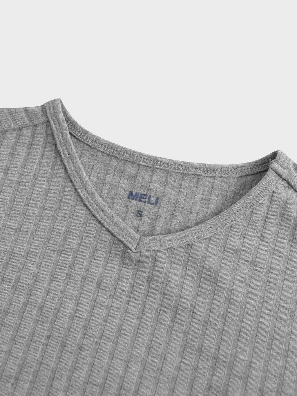 Ribbed High V Bomber-Grey