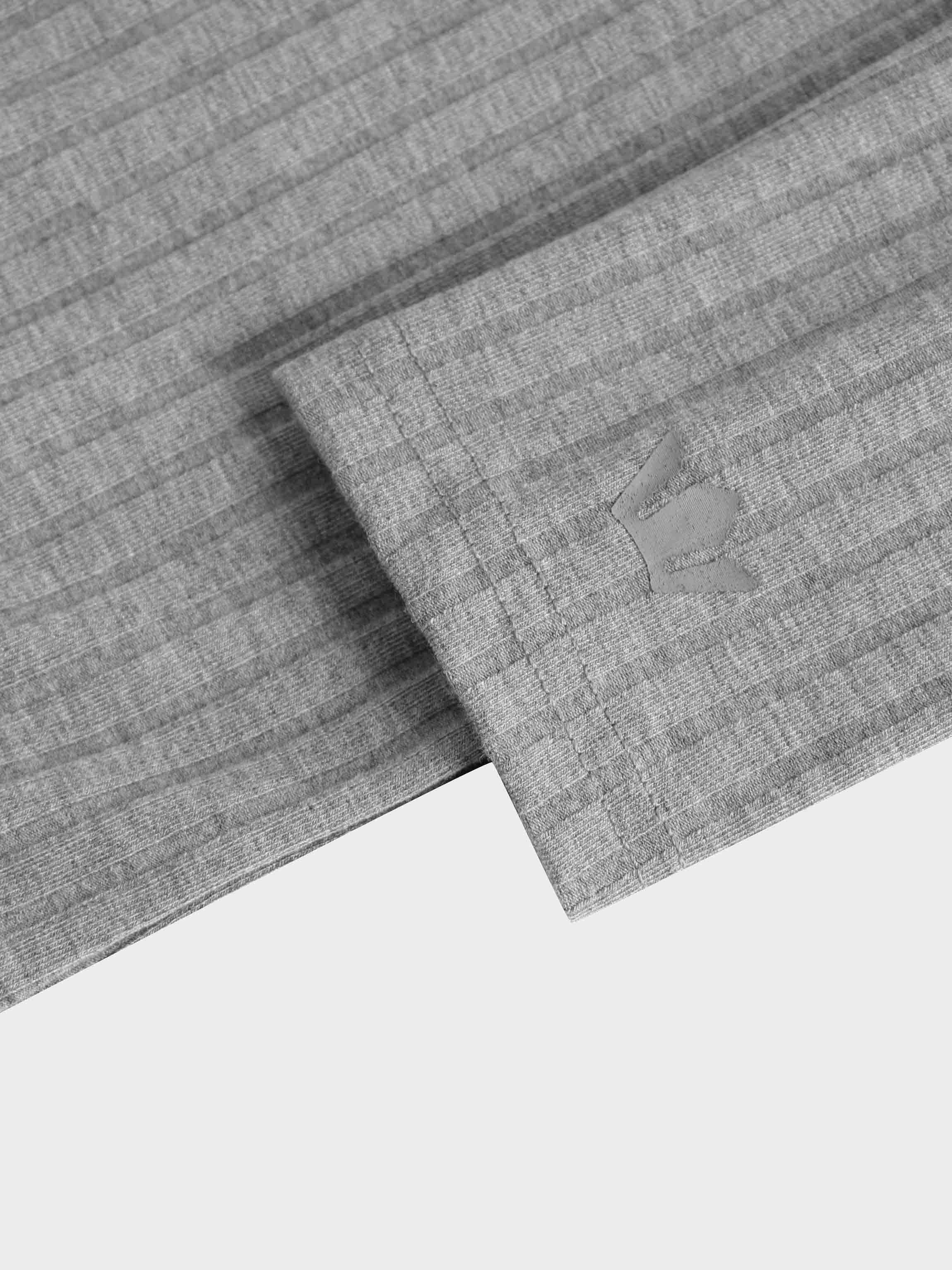 Ribbed High V Bomber-Grey