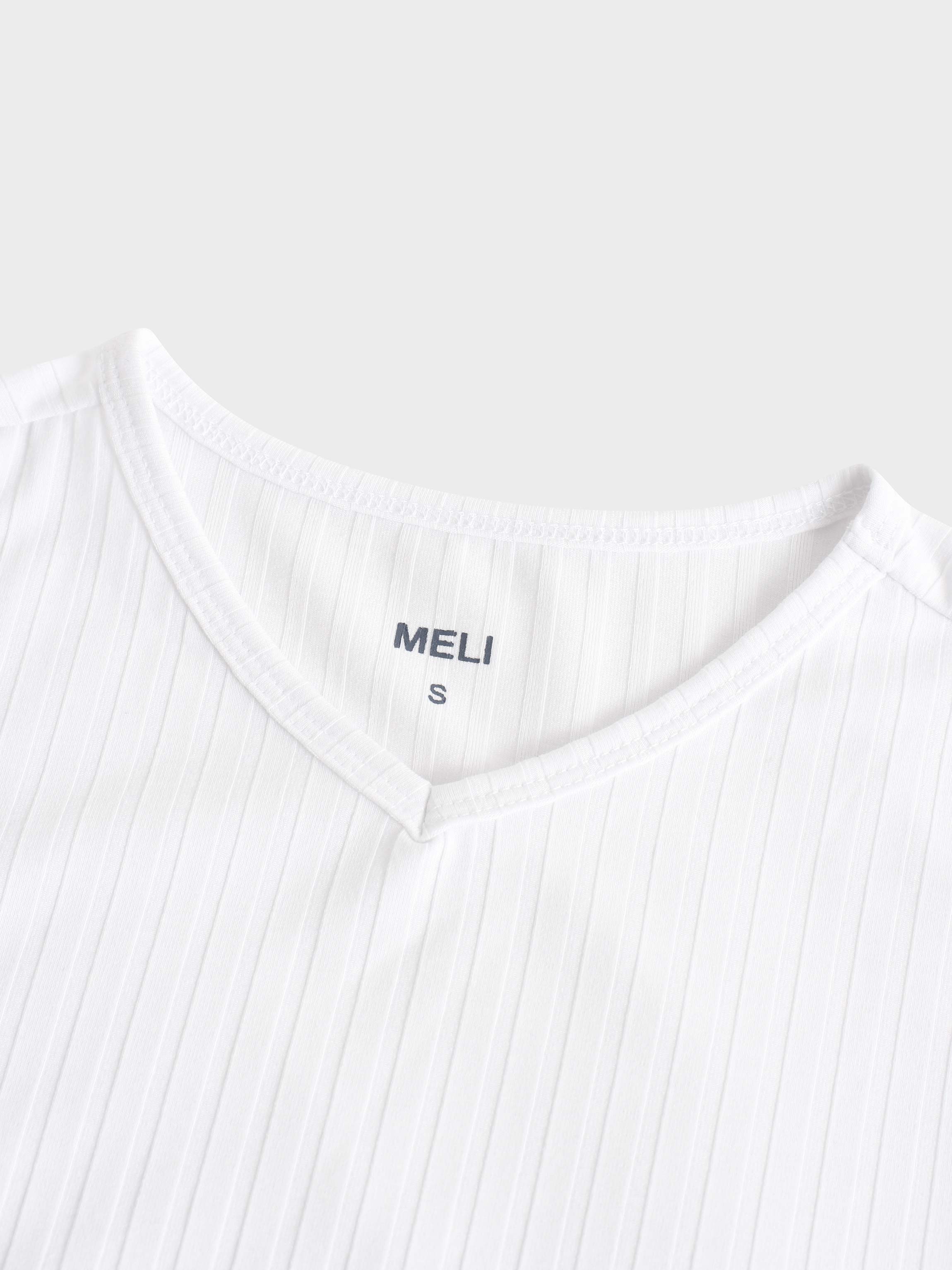 Ribbed High V Bomber-White