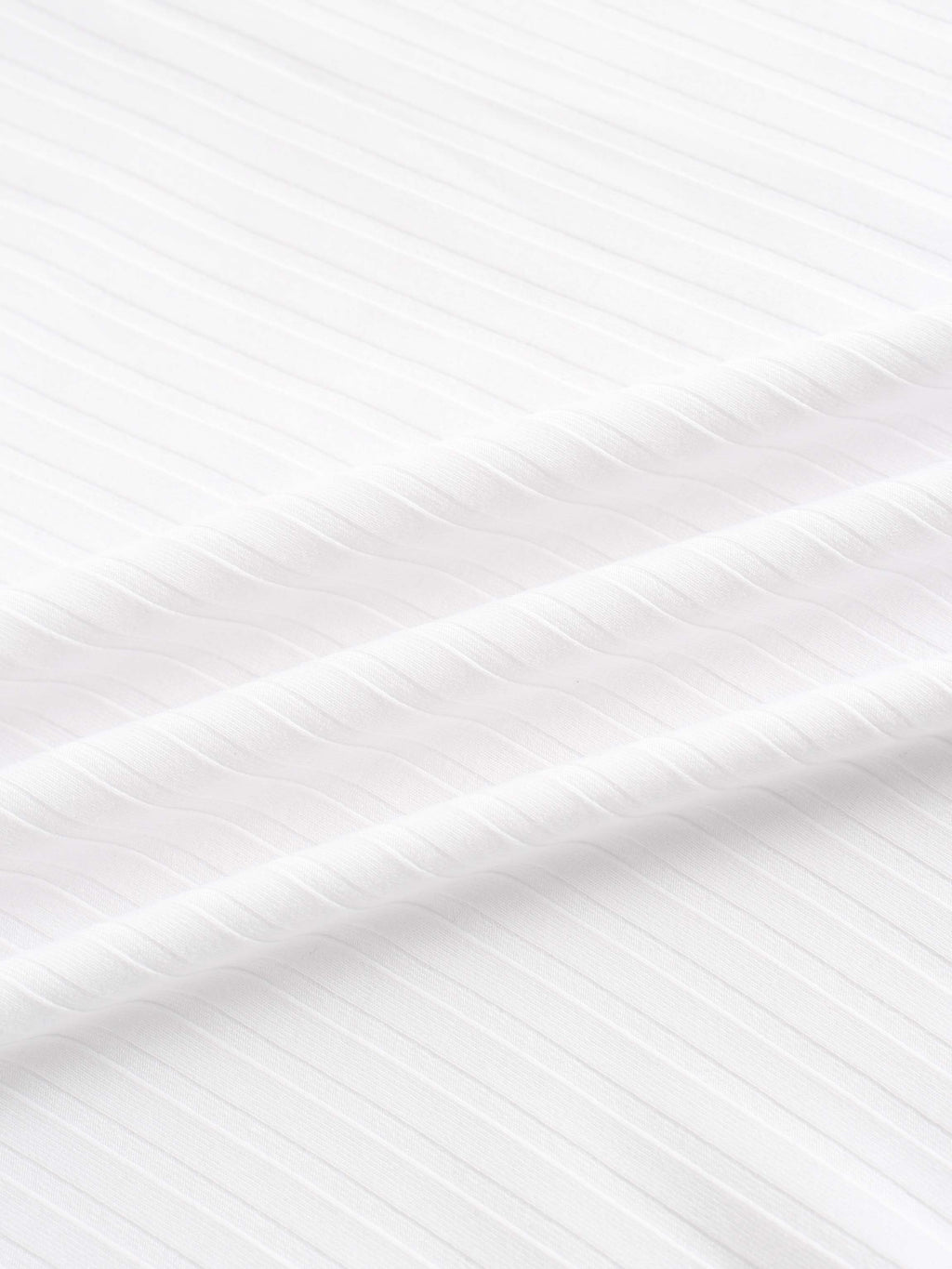 Ribbed High V Bomber-White