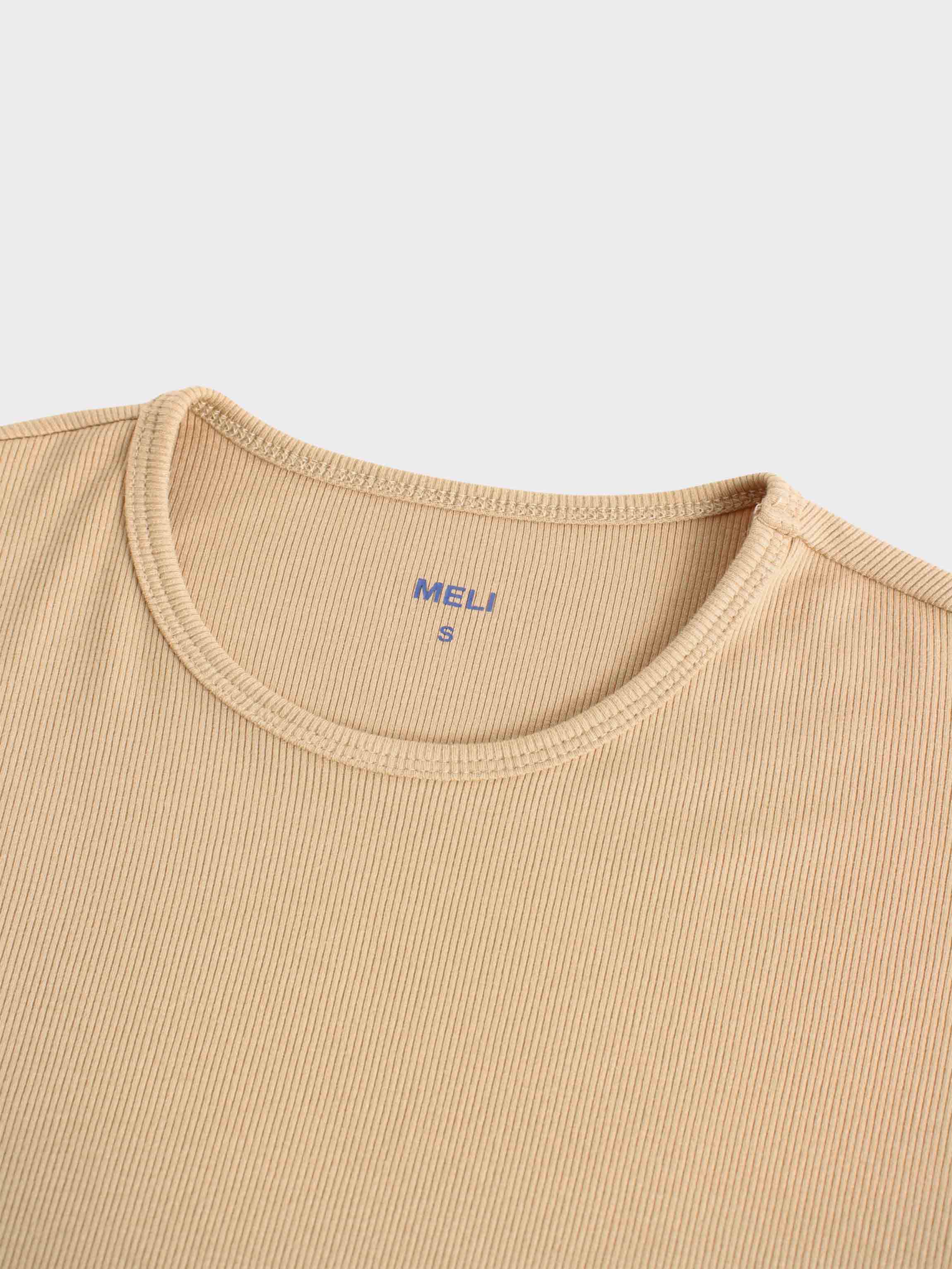 CREW RIBBED DOLMAN-TAUPE