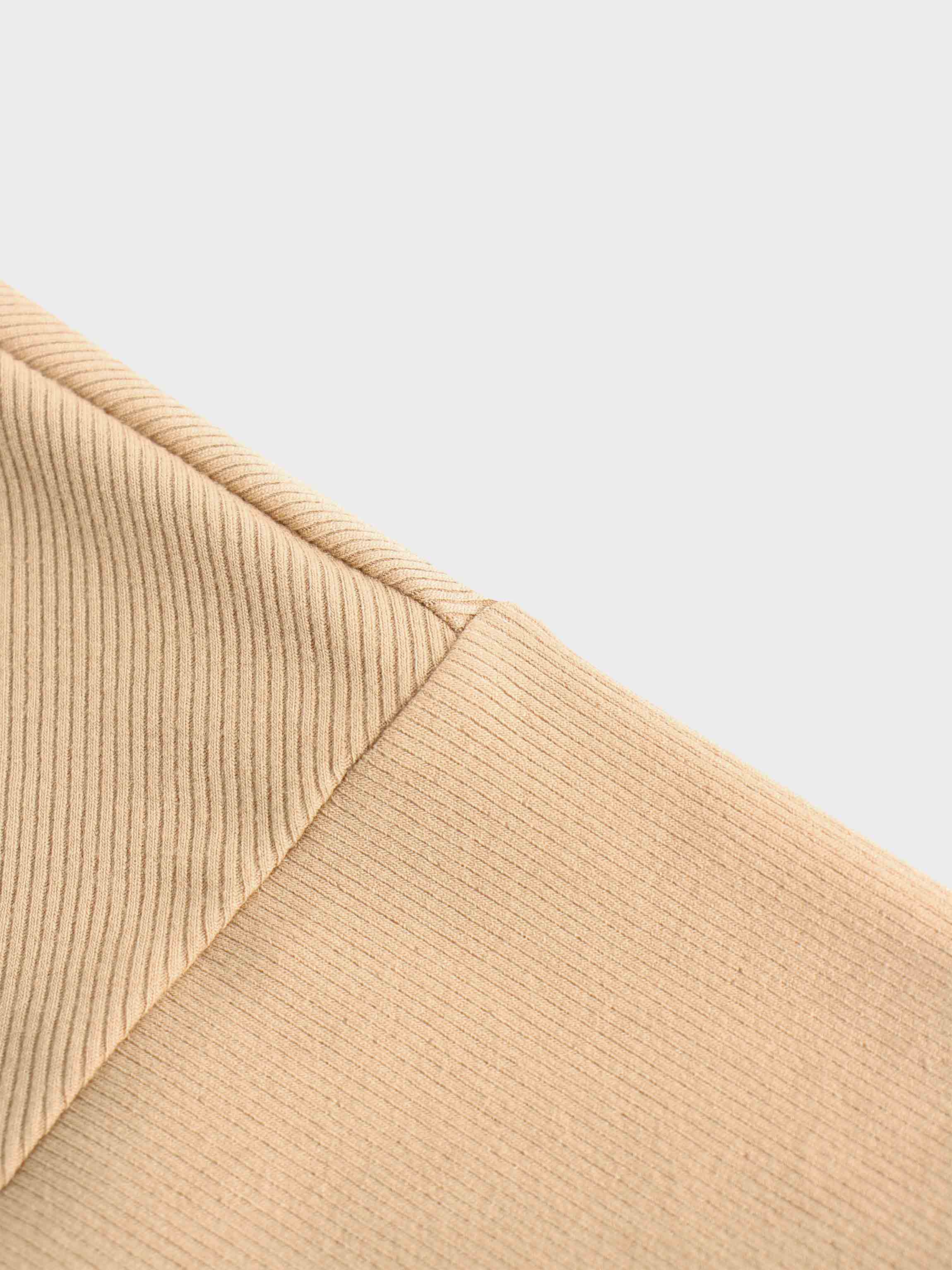 CREW RIBBED DOLMAN-TAUPE