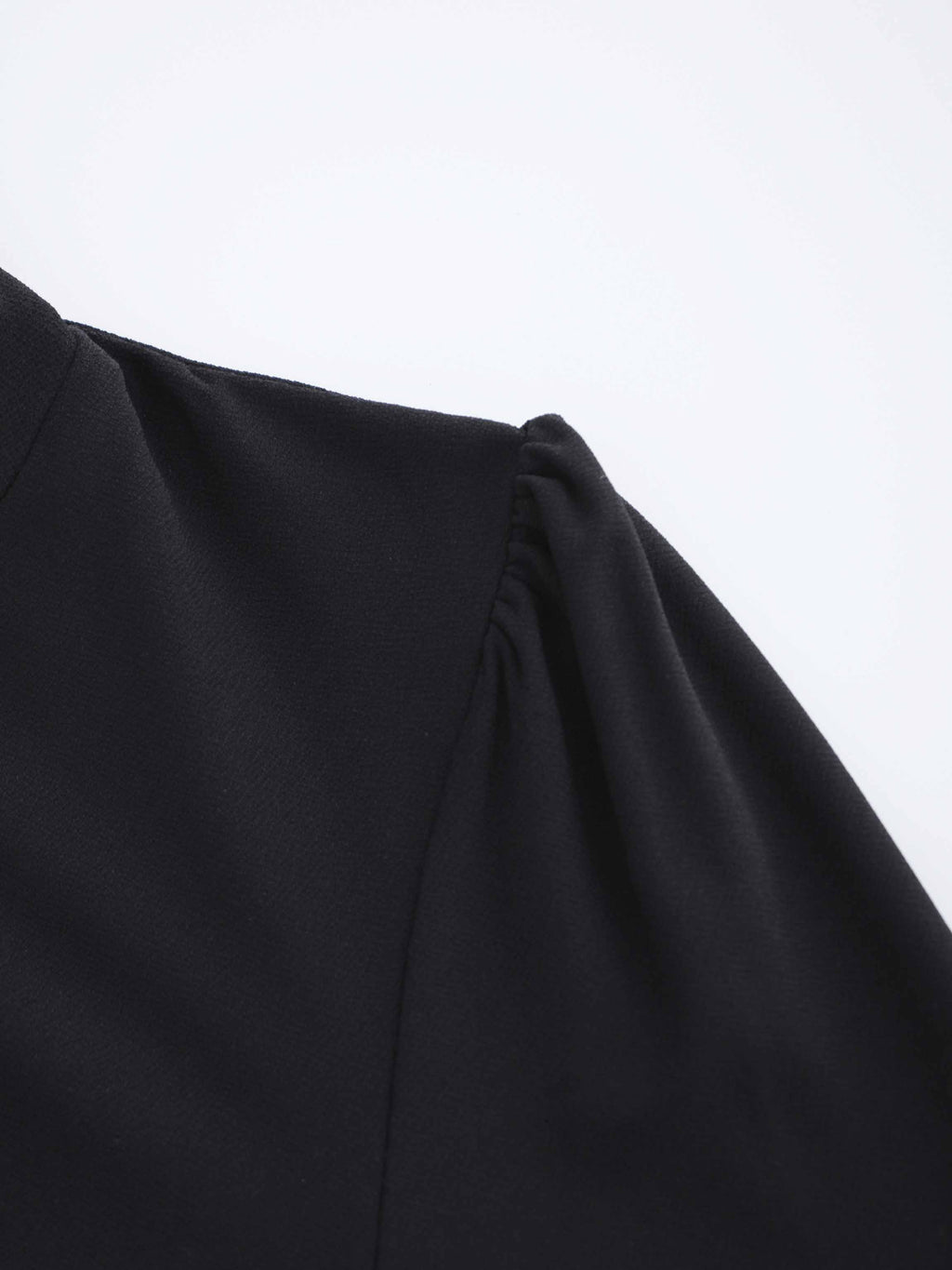 Front Knot Pleat Dress 50"-Black