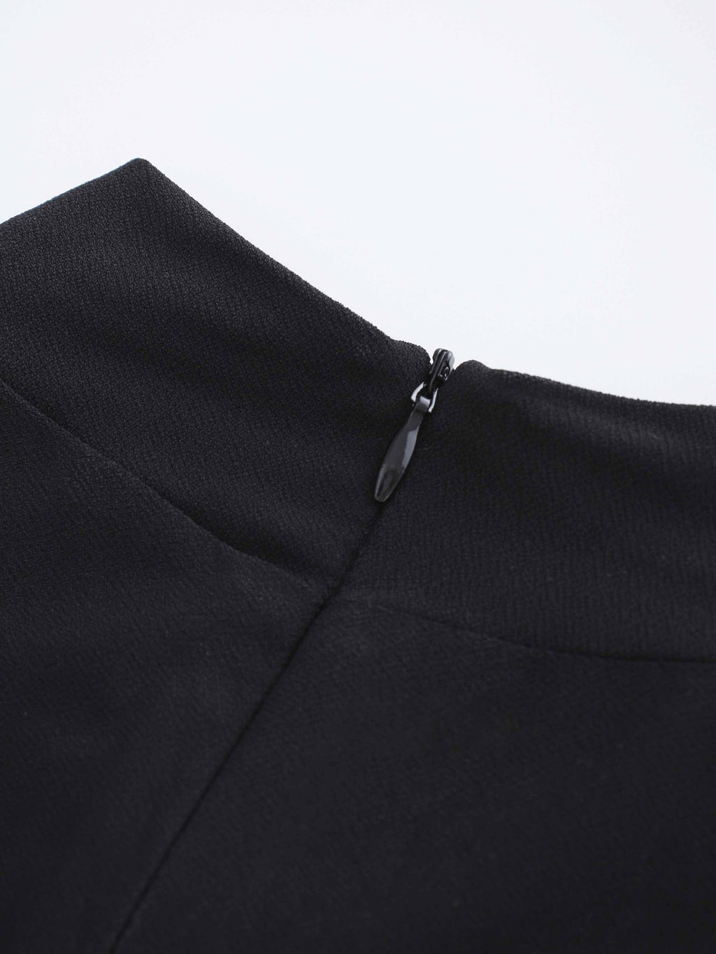 Front Knot Pleat Dress 50"-Black